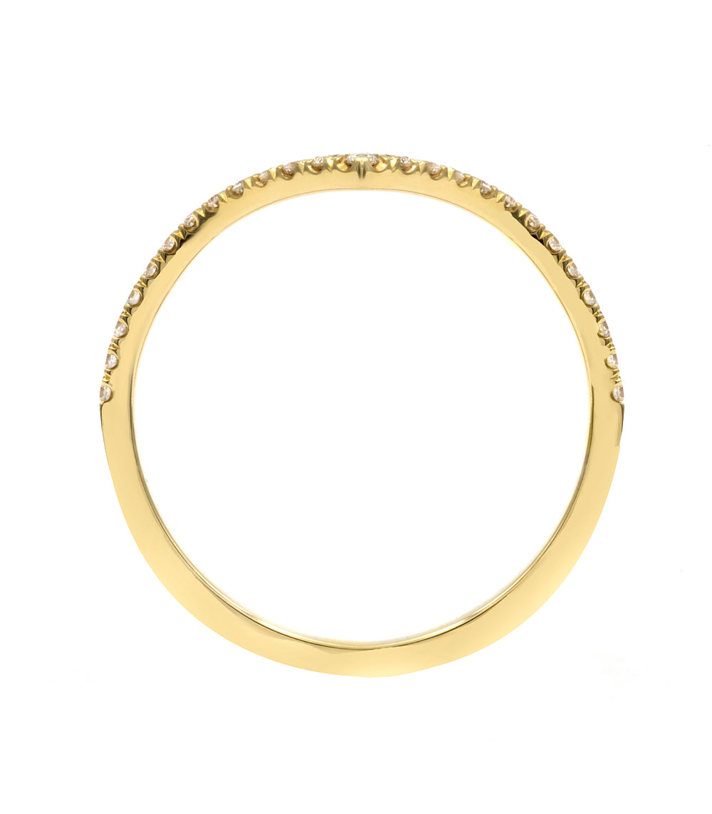 14K Gold Large Chevron Diamond Wedding Band - Stackable Ring for Women, Perfect for Bridal Sets, Anniversary Gifts & Everyday Elegance