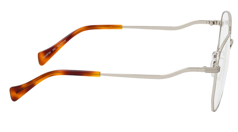Gucci GG 0973O 002 Silver Square Frame Women's Eyeglasses - Stylish Designer Glasses for Women, Perfect for Everyday Wear & Fashion Accessories