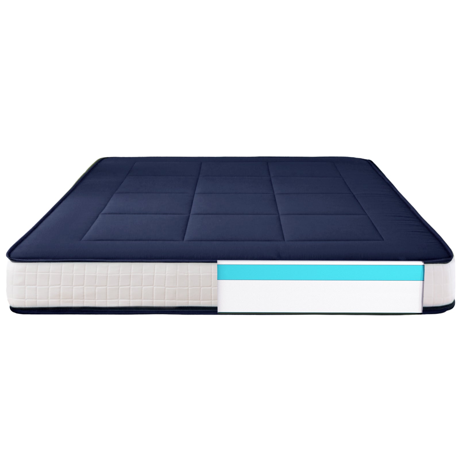 CloudCozy Elite 6-Inch Futon Mattress - Navy Blue Sofa Bed Memory Foam for Small Spaces, Guest Rooms & Dorm Rooms - Comfortable & Supportive Foldable Couch Mattress