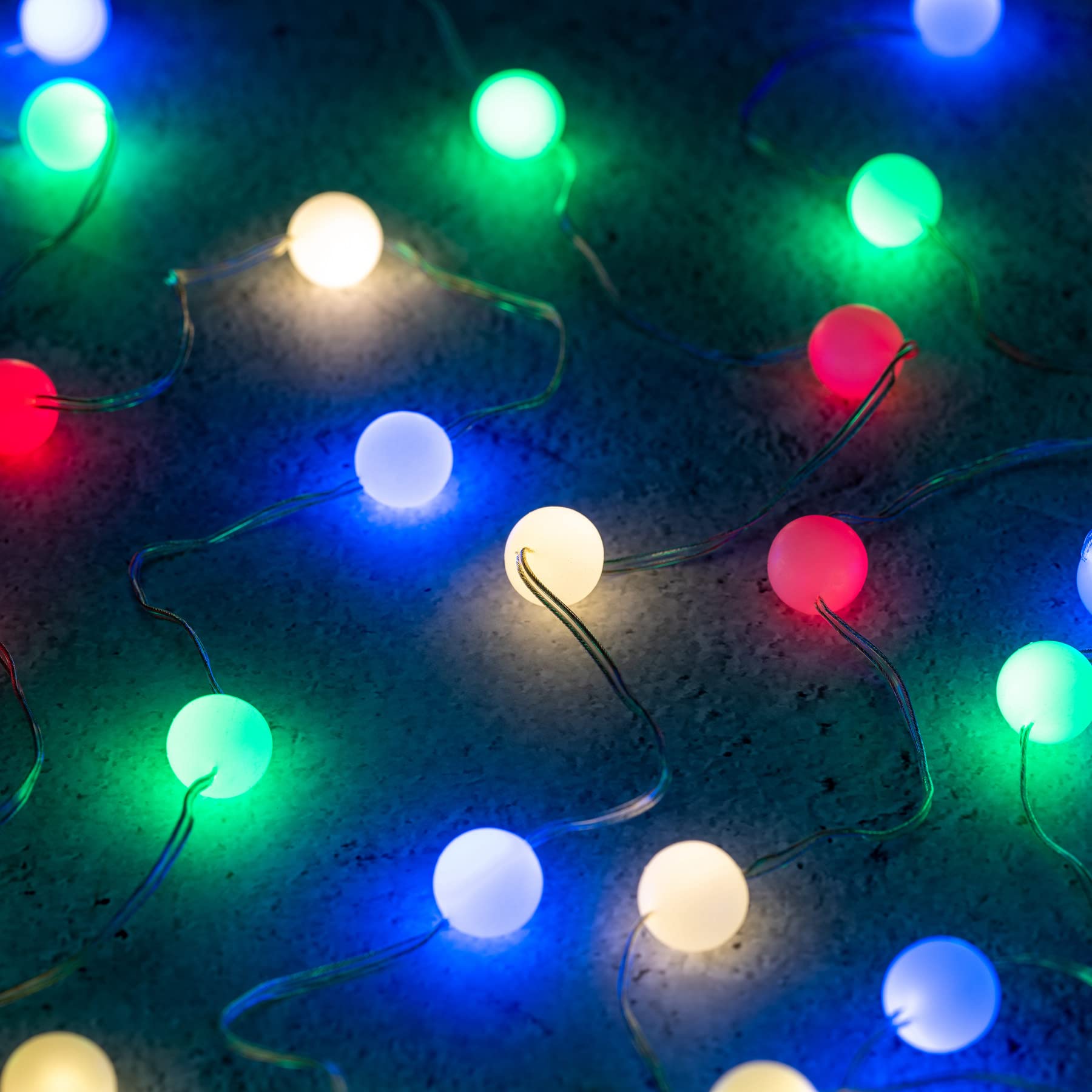 SWEET SHINE 50-Count Rubber Globe String Lights - 17.6ft USB-Powered LED Fairy Lights with Remote Control & 8 Lighting Modes, Includes Wall Charger - Perfect for Bedroom Decor, Wedding, Party & Outdoor Lighting