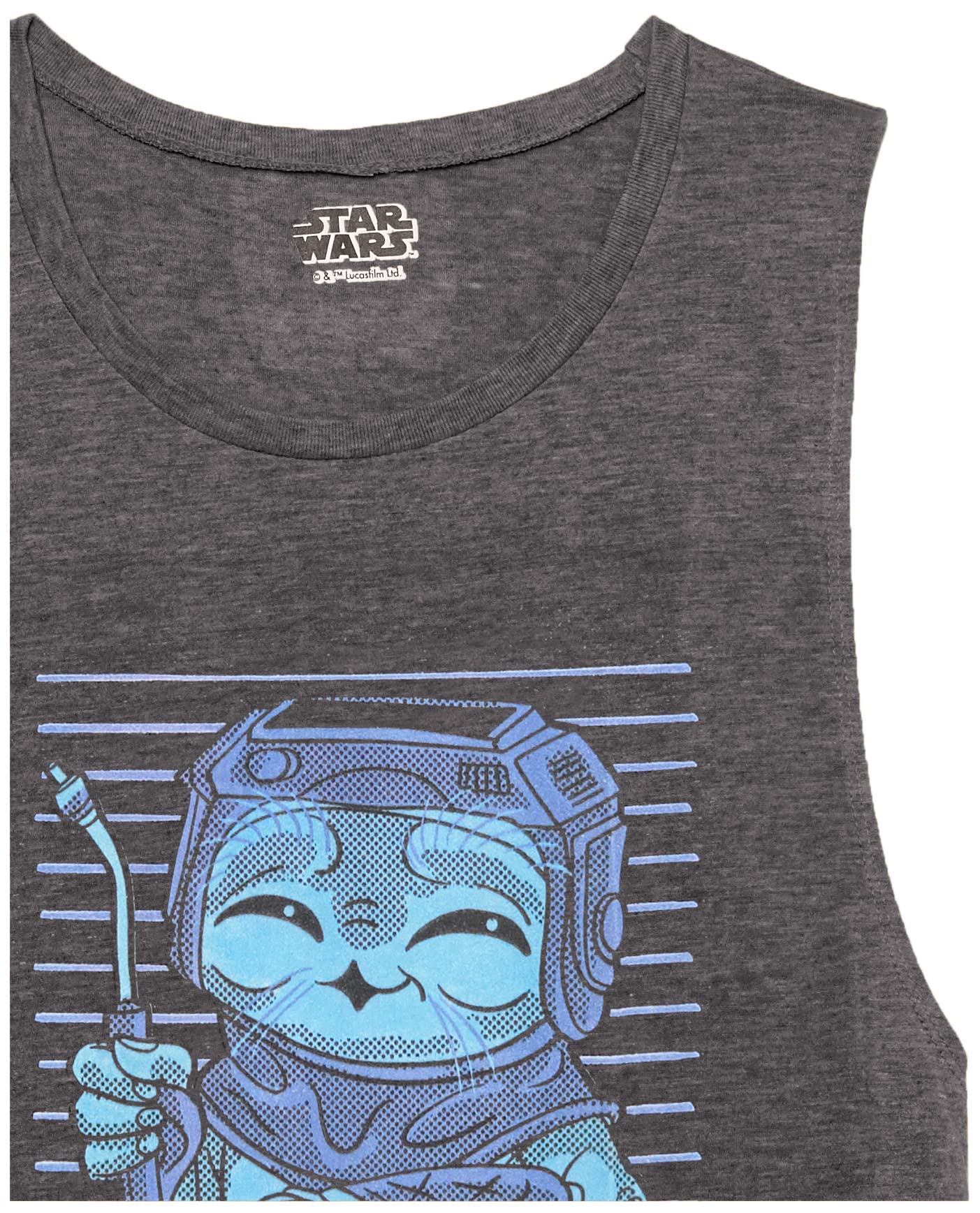STAR WARS The Rise of Skywalker Frik Smile Women's Muscle Tank Top - Lightweight Workout & Casual Wear for Fans