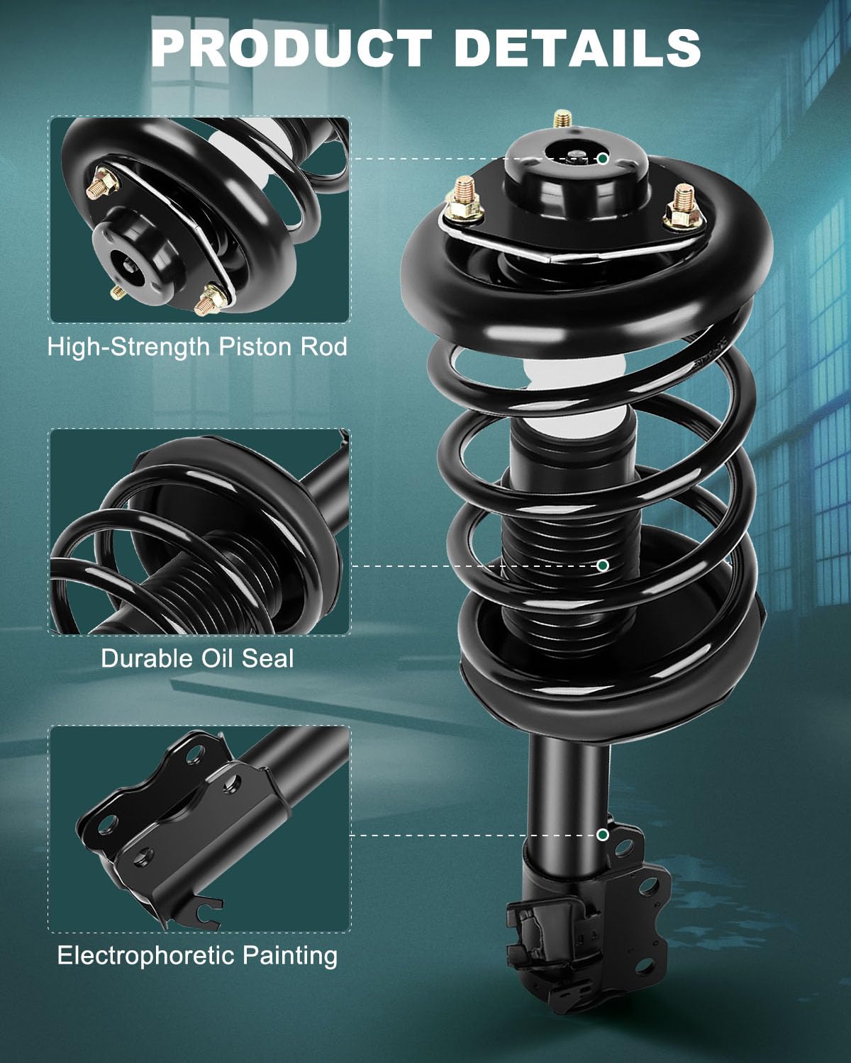 AUTOMUTO Front Struts and Shocks Complete Struts Assembly - Compatible with 2000-2001 Infiniti I30 & Nissan Maxima (171419, 171418) - Smooth Ride & Enhanced Handling for City Commuting & Highway Driving