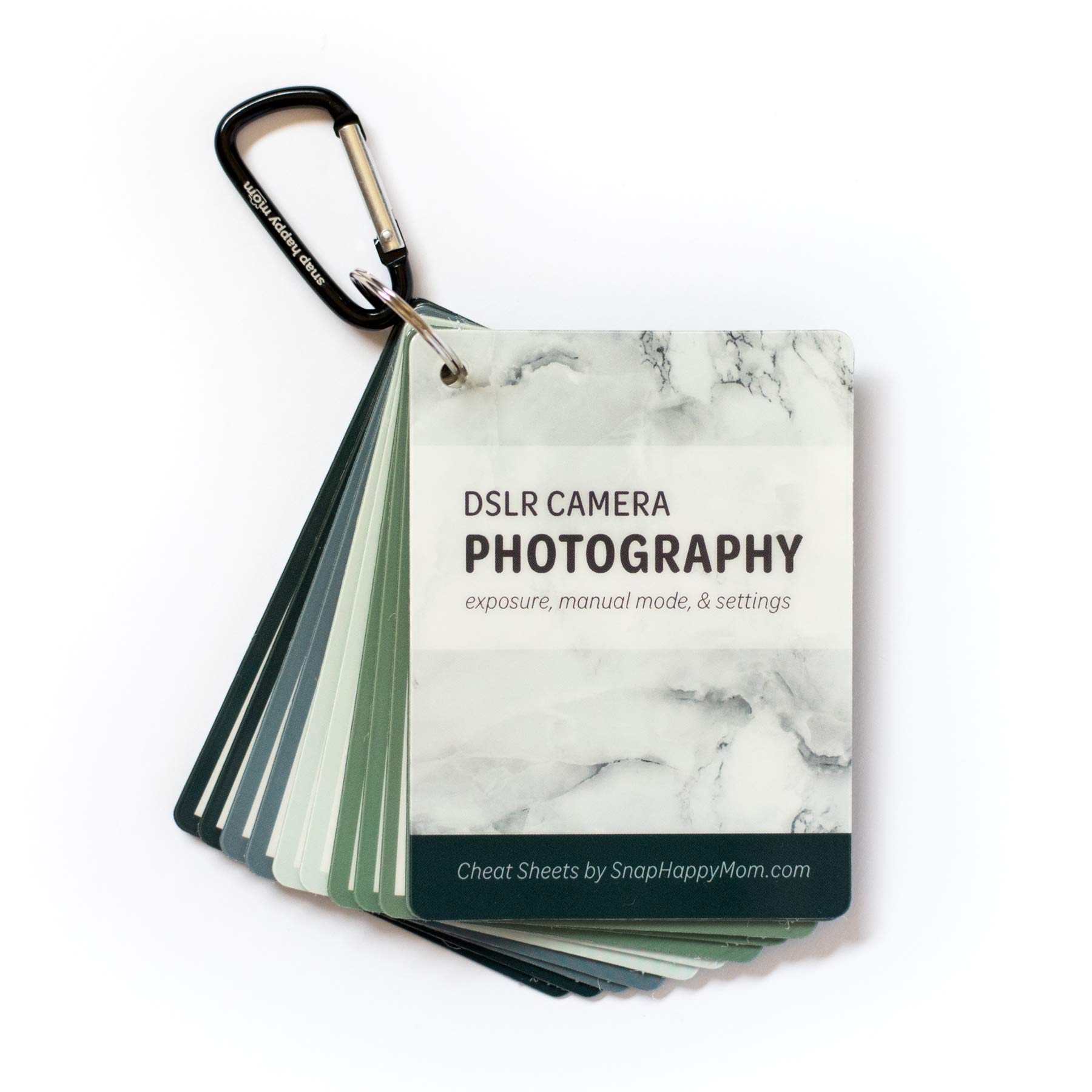 DSLR Cheat Sheet Cards for Canon, Nikon & Sony Cameras - Durable Plastic Quick Reference Photography Guide | Camera Settings, Exposure & Manual Mode Help | Perfect for Beginners & Outdoor Photography