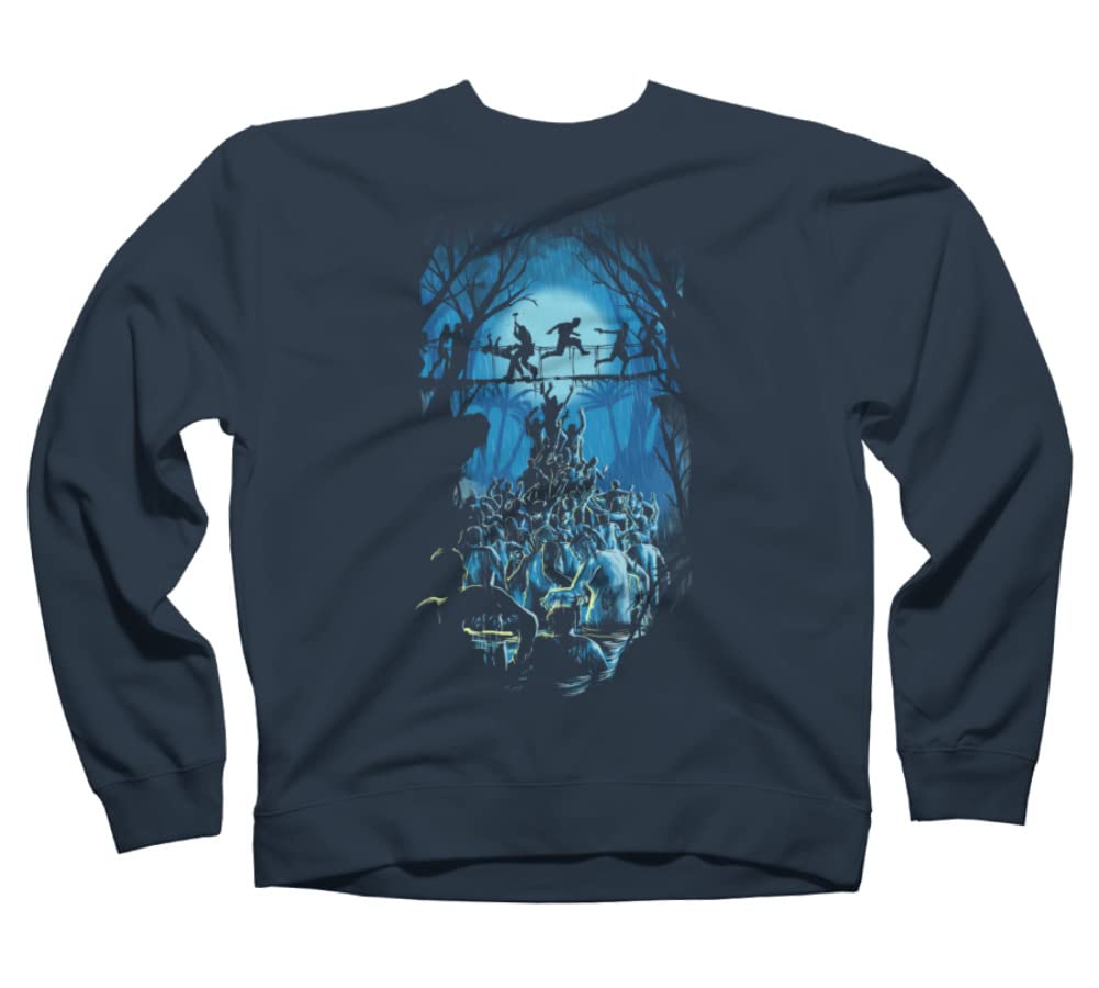 Design By Humans Unisex Between Death and Island by Fourscore Sweatshirt | Comfortable Pullover Hoodie for Men & Women | Perfect for Casual Wear, Street Style & Outdoor Activities