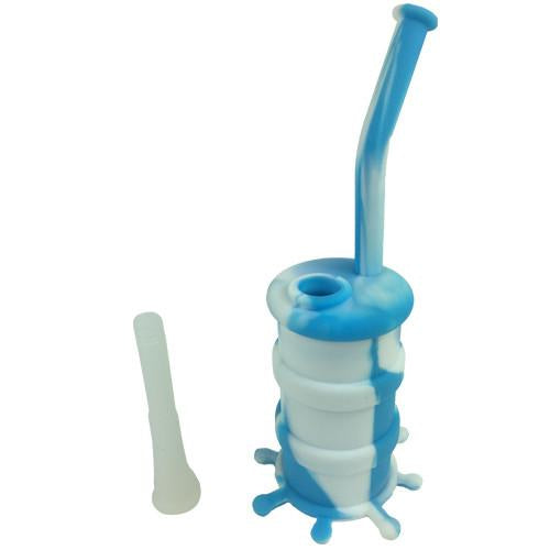 Premium Oil Drum Silicone Dab Rig - Shatter Proof Portable Water Pipe for Concentrates - Perfect for Travel, Home Use & Outdoor Adventures
