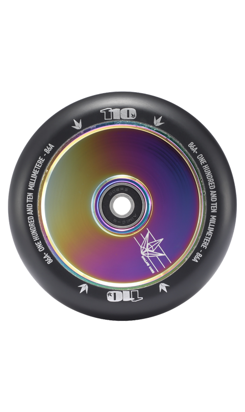 Envy Hollow Core Scooter Wheels 110mm - Oil Slick Finish - High Performance Wheels for Street & Park Riding - Perfect for Tricks, Stunts & Smooth Riding