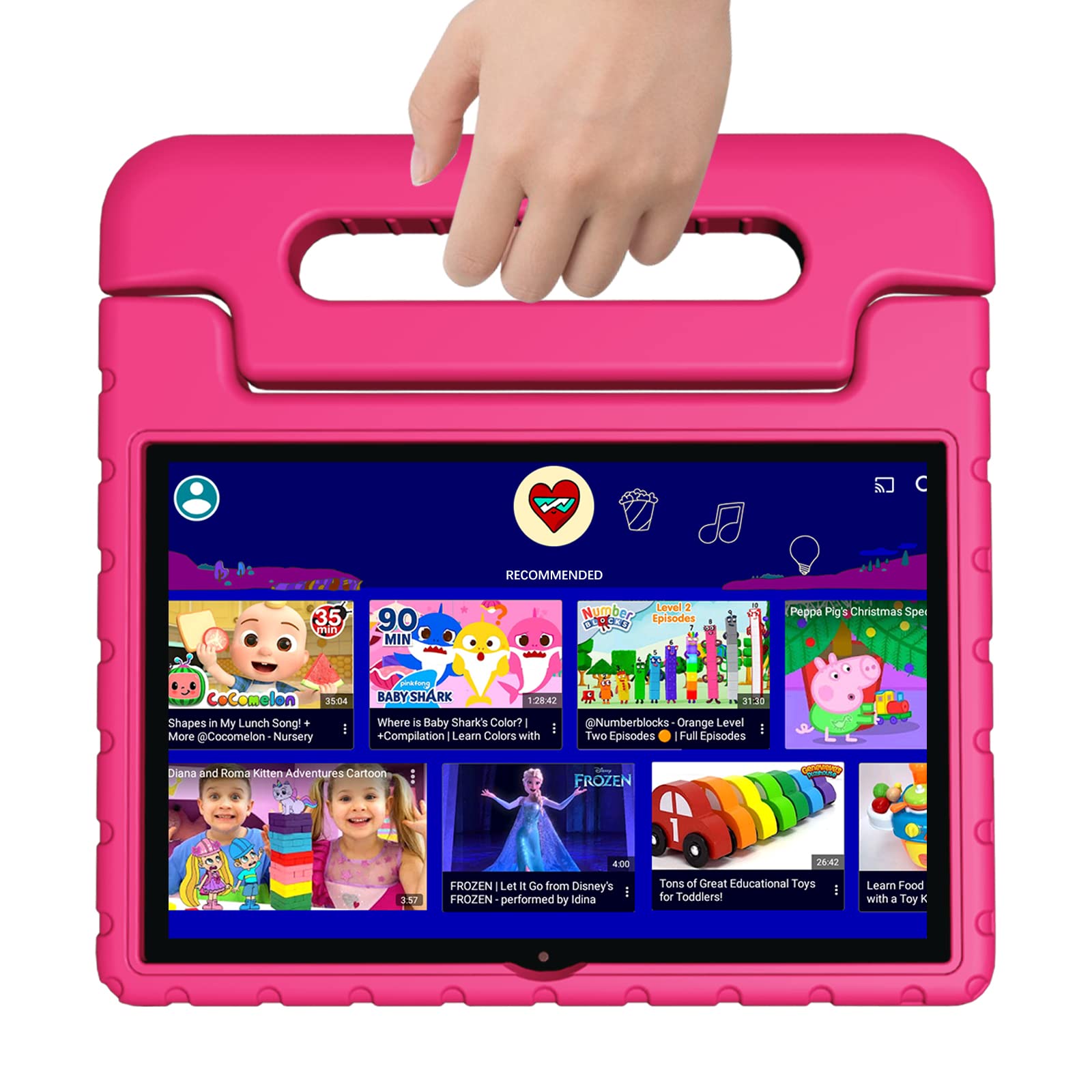10 Inch Kids Tablet Android - 64GB Storage, Octa-Core Processor, WiFi 6, Long Battery Life with Parental Control & Google Kids Space | 1280x800 HD Display in Pink | Perfect for Learning, Games & Entertainment at Home or Travel