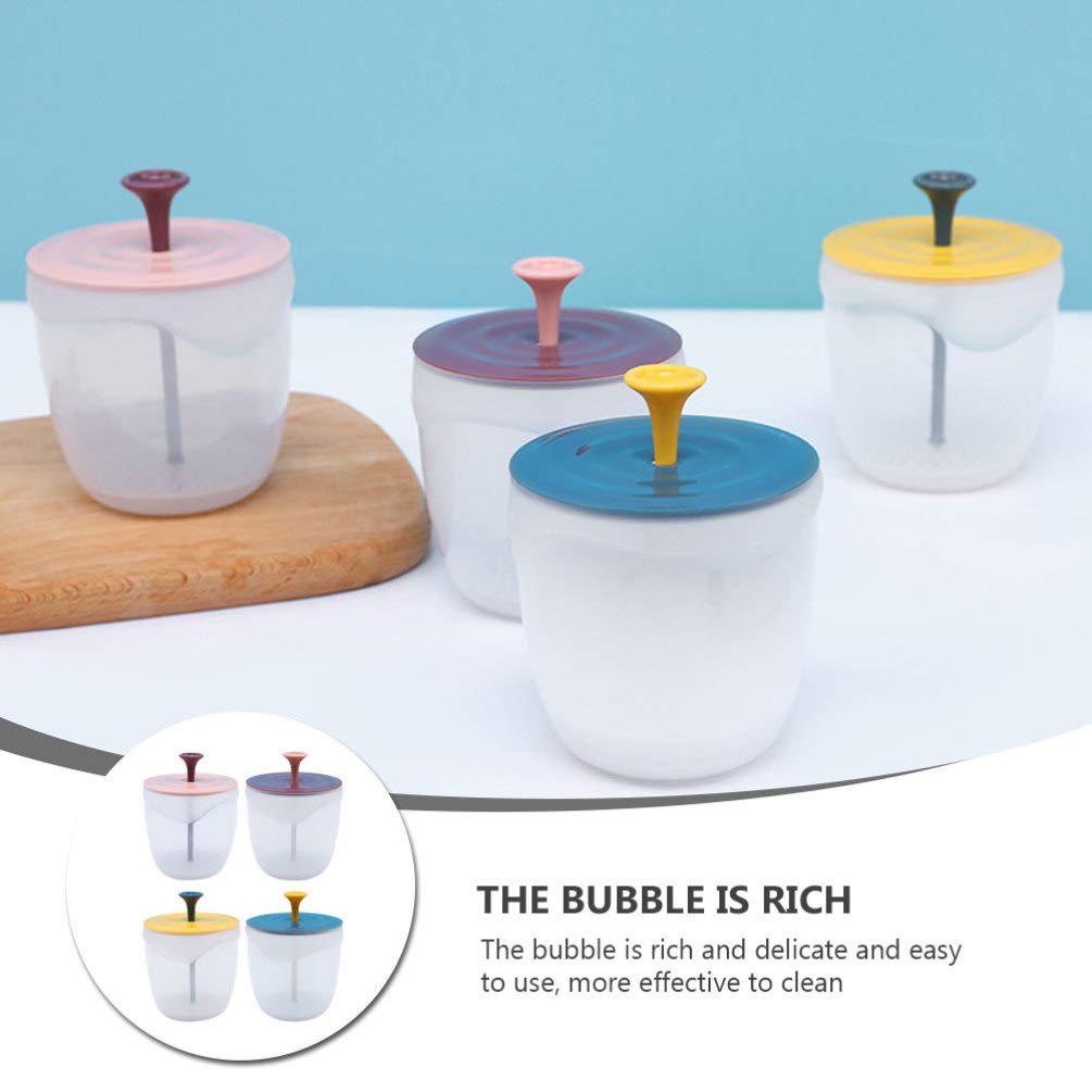 Cabilock 4-in-1 Electric Milk Frother with 4 Foam Cups - Handheld Bubble Maker for Lattes, Cappuccinos & Facial Cleansing - Perfect for Coffee Shops, Home Baristas & Skincare Routines
