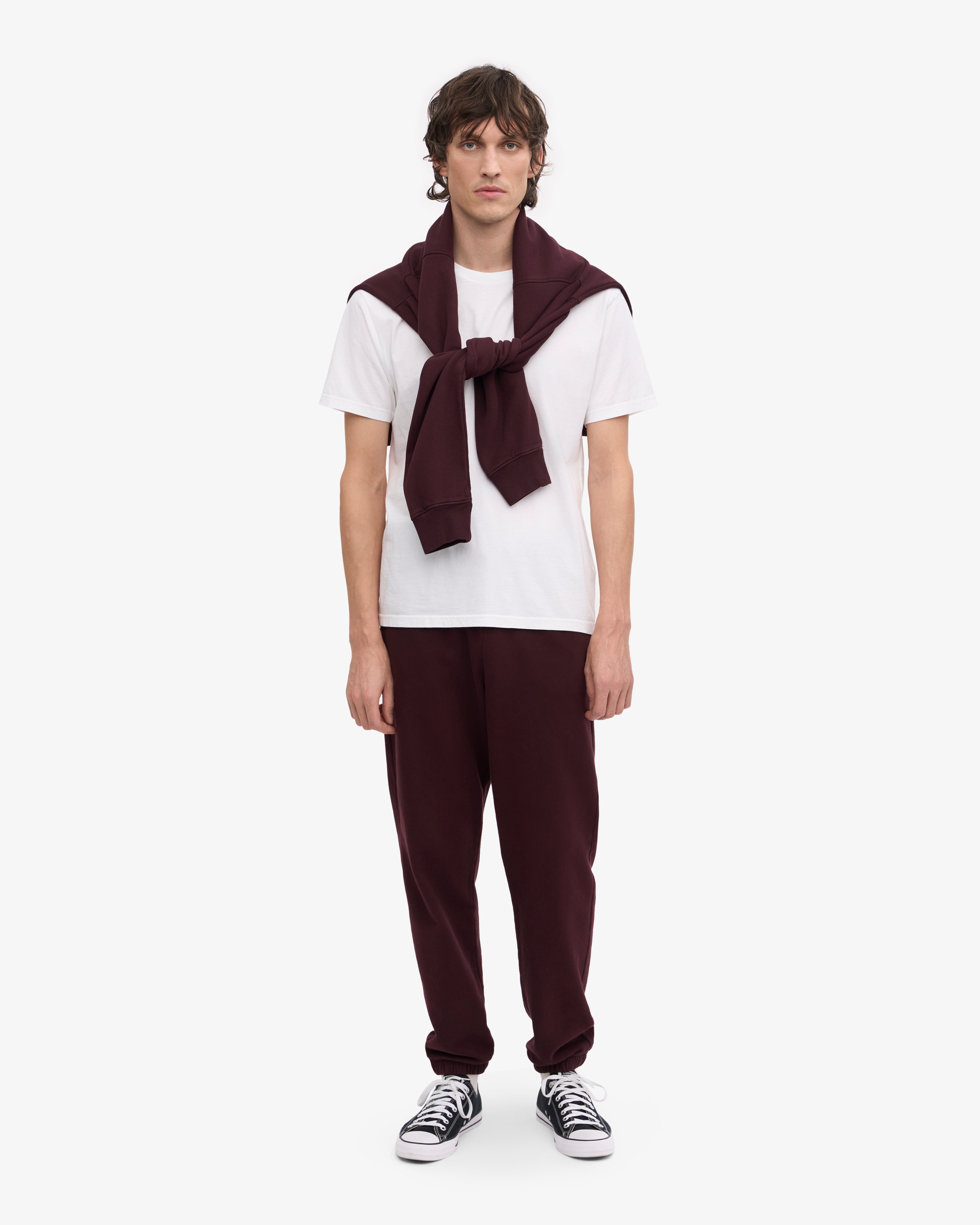 Organic Cotton Sweatpants for Women - Soft & Comfortable Oxblood Red Joggers - Perfect for Yoga, Lounge & Casual Wear