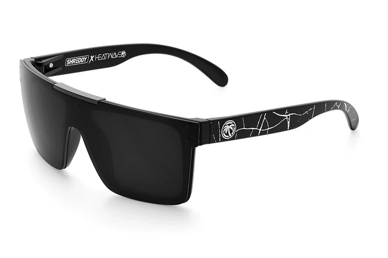 Quatro Sunglasses for Men & Women - Polarized UV Protection - Shreddy Crack White - Perfect for Outdoor Sports & Beach Activities