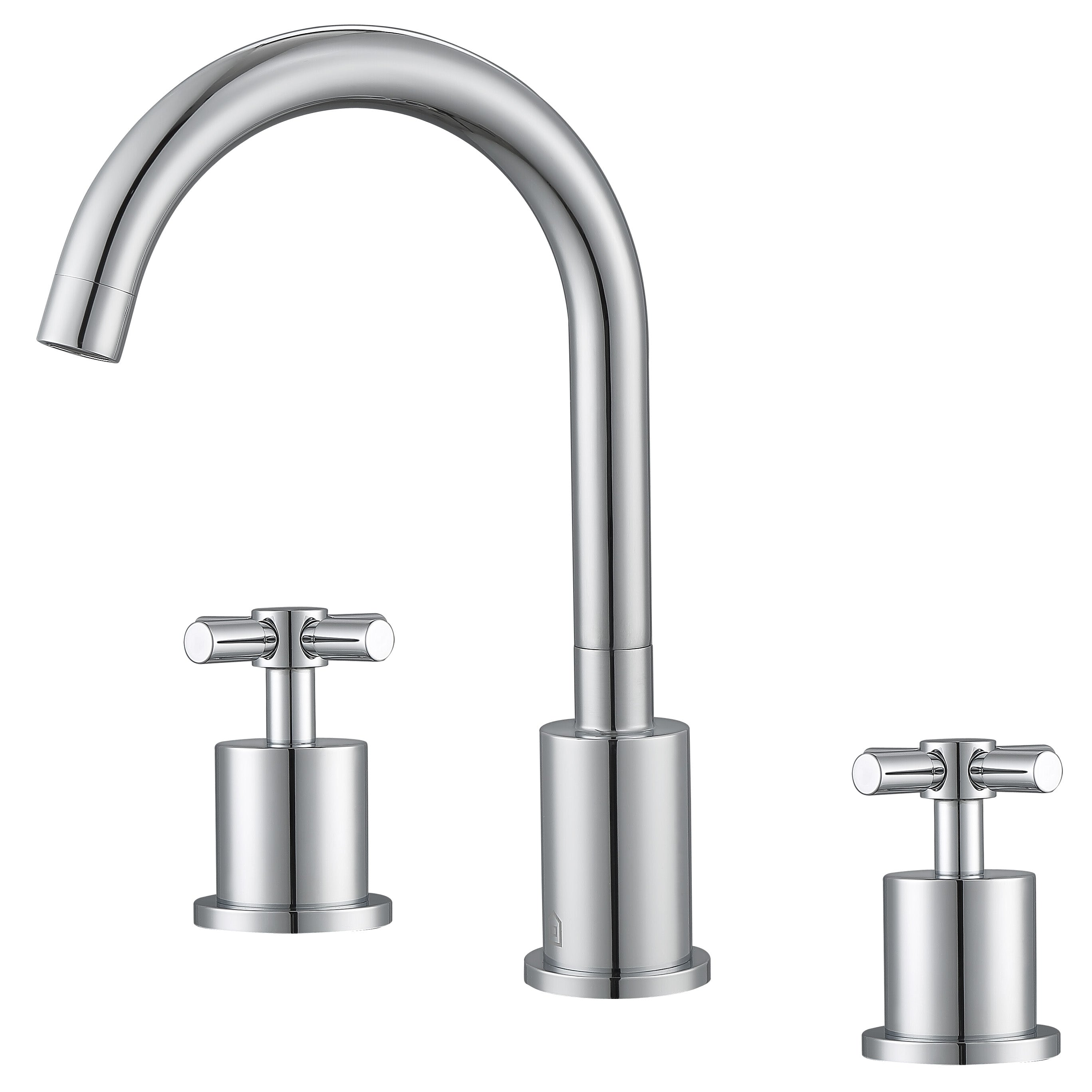 Prima 3 Widespread Double Handle Bathroom Faucet - Brushed Nickel Bathroom Sink Faucet with Pop-Up Drain Assembly - Perfect for Modern Bathroom Vanities and Powder Rooms