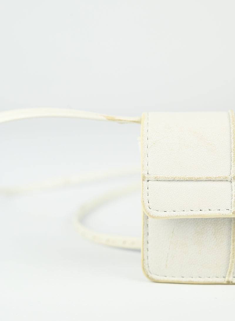 Jacquemus Mini Le Bello White Leather Crossbody Bag - Perfect for Parties, Dates & Everyday Use