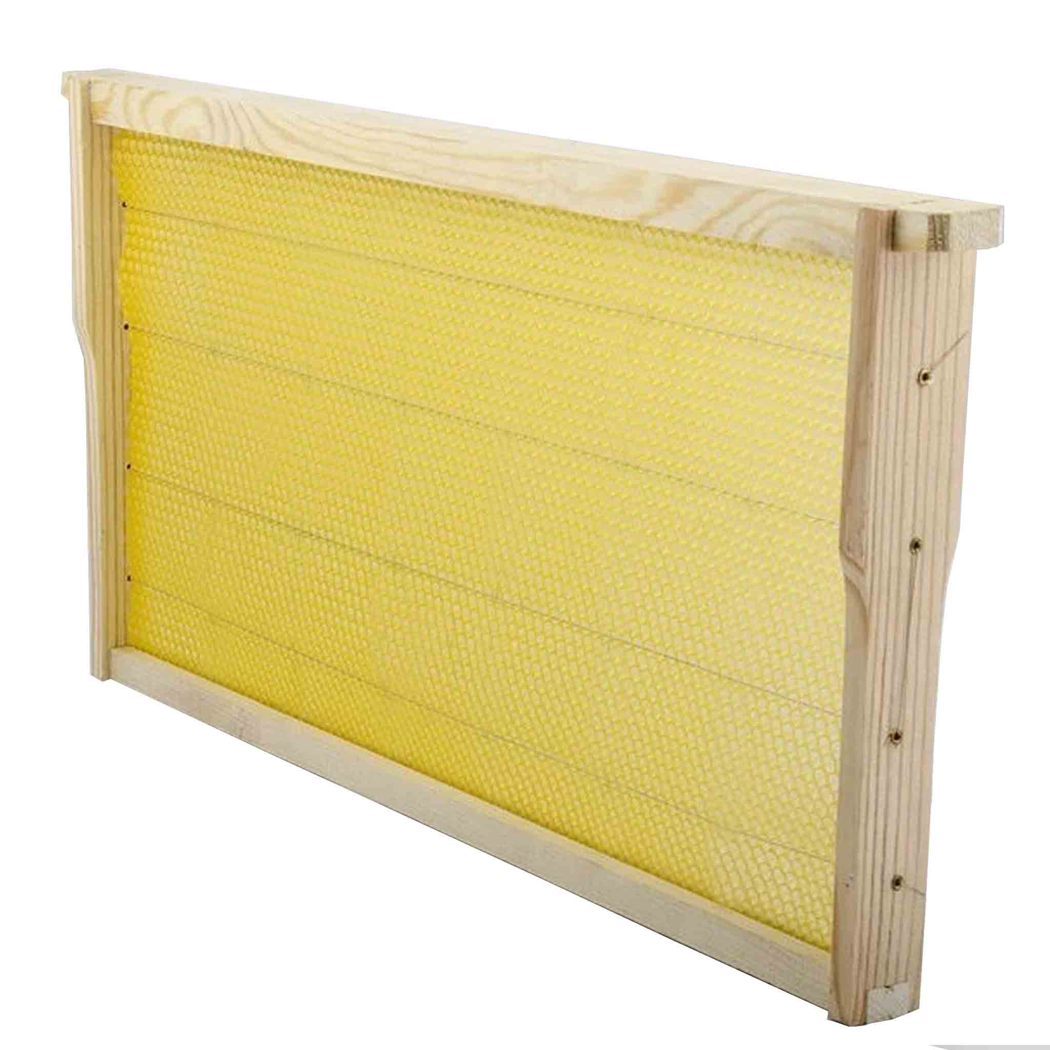 Premium Wooden Frames with Wire & Australian Beeswax Foundation - Perfect for Beekeeping, Honey Production & DIY Hive Building