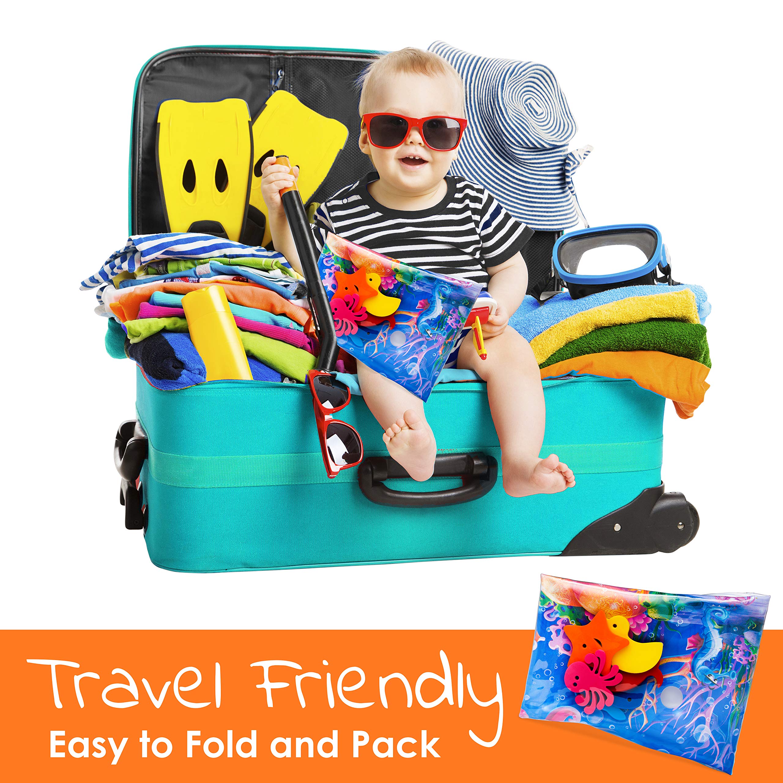 Premium Inflatable Water Mat for Babies - Tummy Time Play & Sensory Stimulation for Infants & Toddlers - Indoor/Outdoor Fun