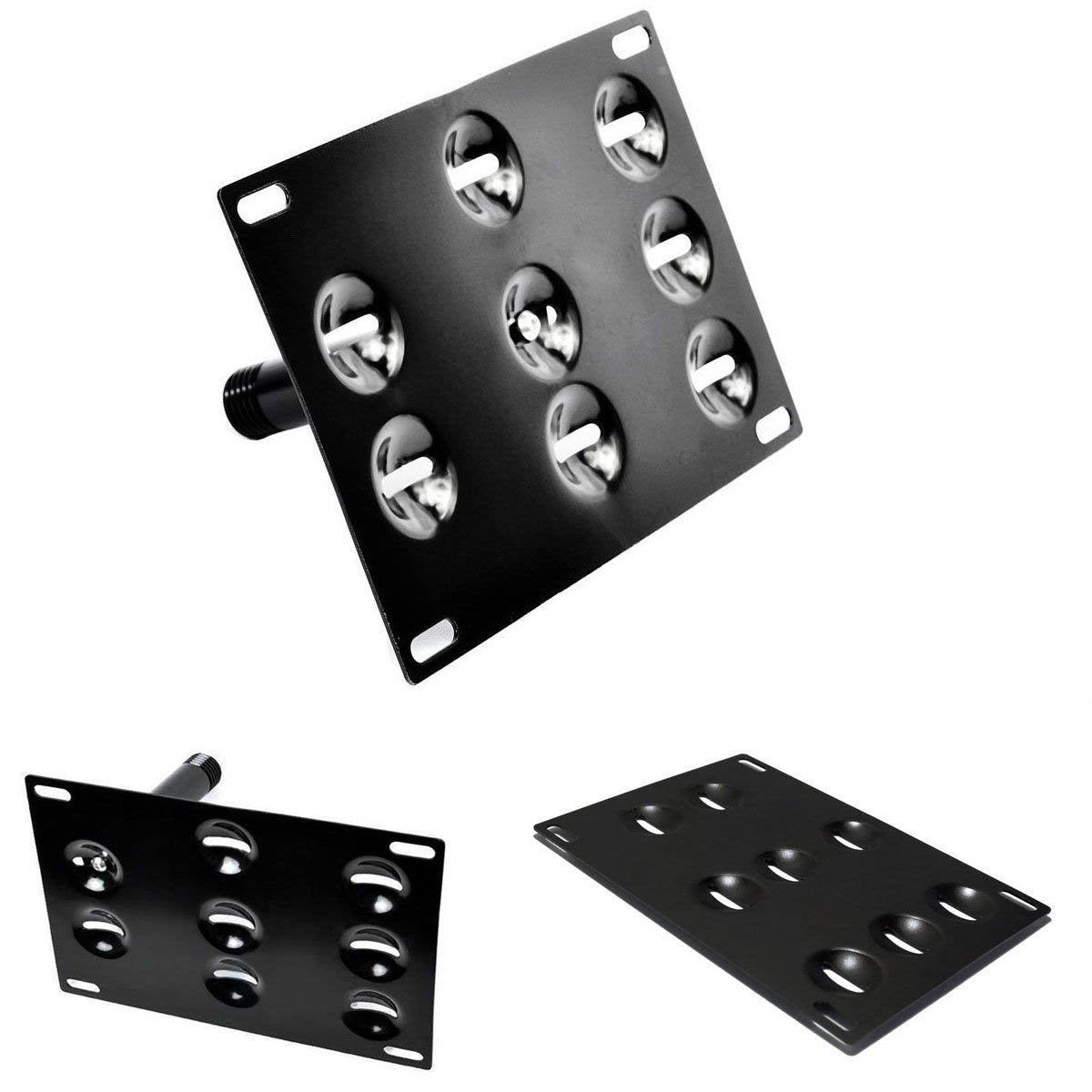 Mercedes C E GLK GLC GLE Class Bumper Tow Hook License Plate Mount Bracket - Durable Front Bumper License Plate Holder for Easy Installation & Car Customization (Perfect for Off-Roading & Car Shows)