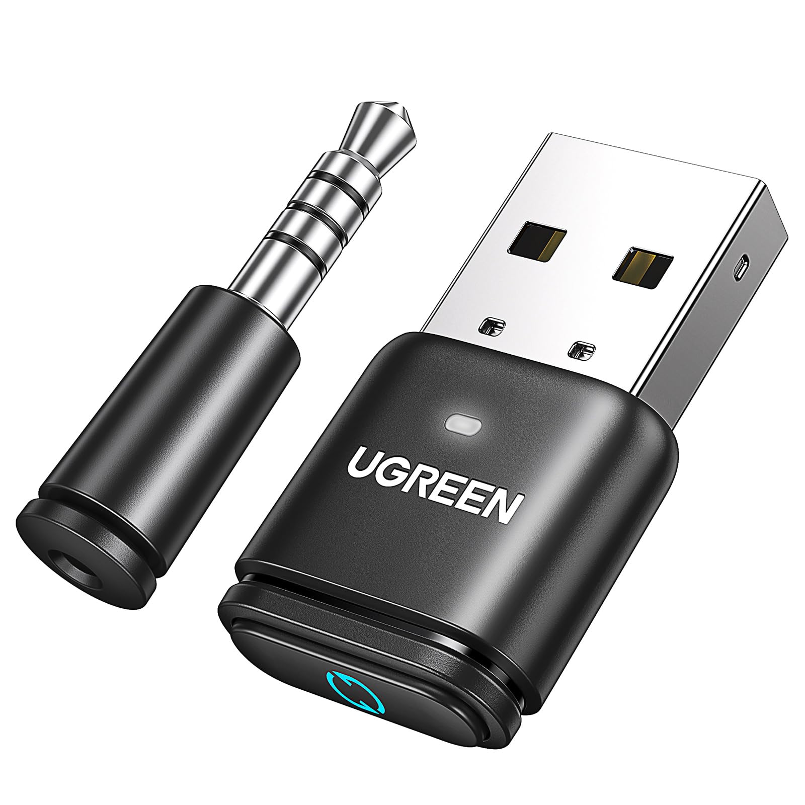 UGREEN Bluetooth 5.3 Adapter for PS5 & PS4 - USB Audio Transmitter with APTX Low Latency - Wireless Audio Adapter for Nintendo Switch, PC, Laptop - Plug & Play for Bluetooth Headphones & Earbuds - Perfect for Gaming, Streaming & Conference Calls