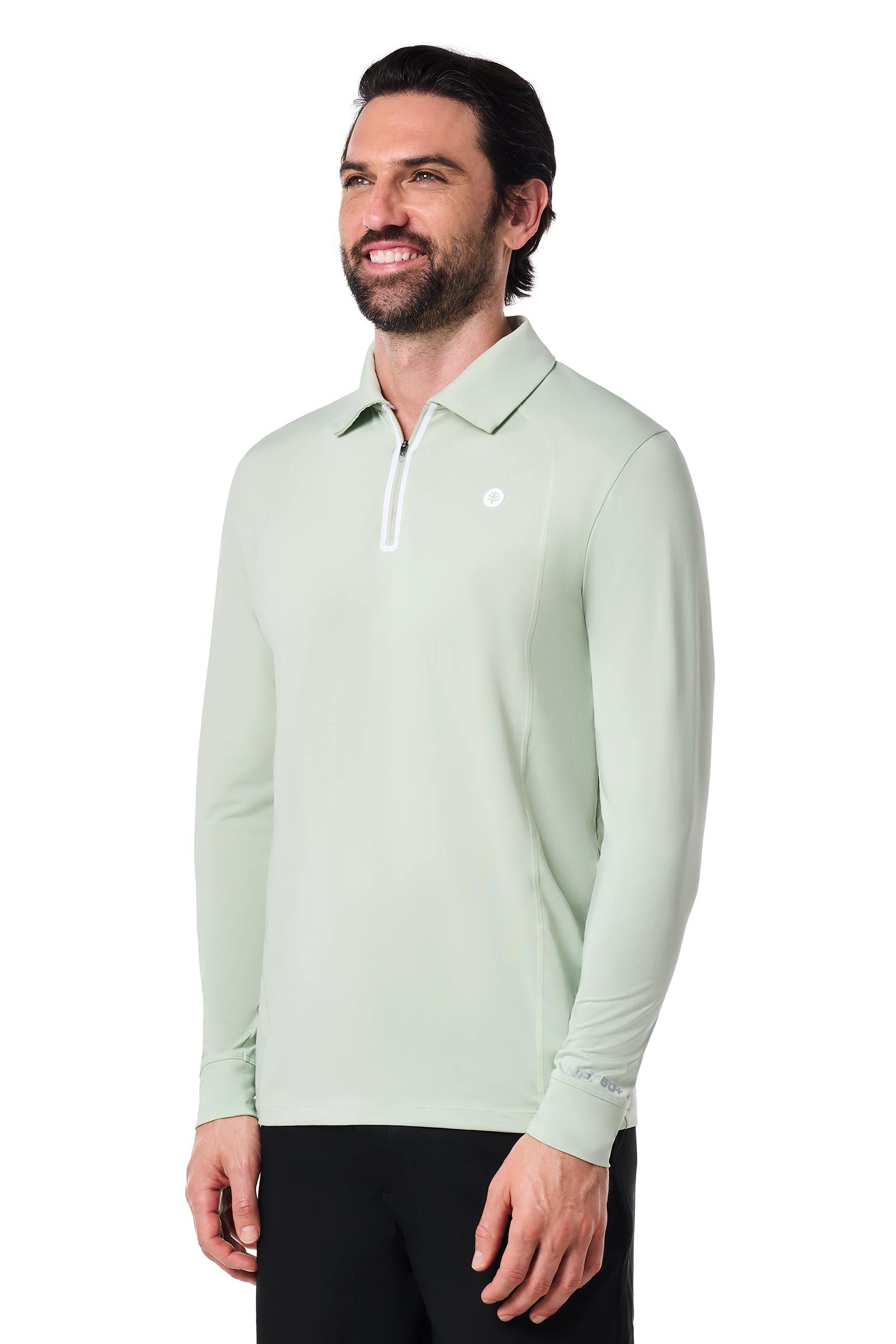 Men's Performance Long Sleeve Golf Polo Shirt - Moisture Wicking & UV Protection - Perfect for Golf Courses & Outdoor Sports Activities