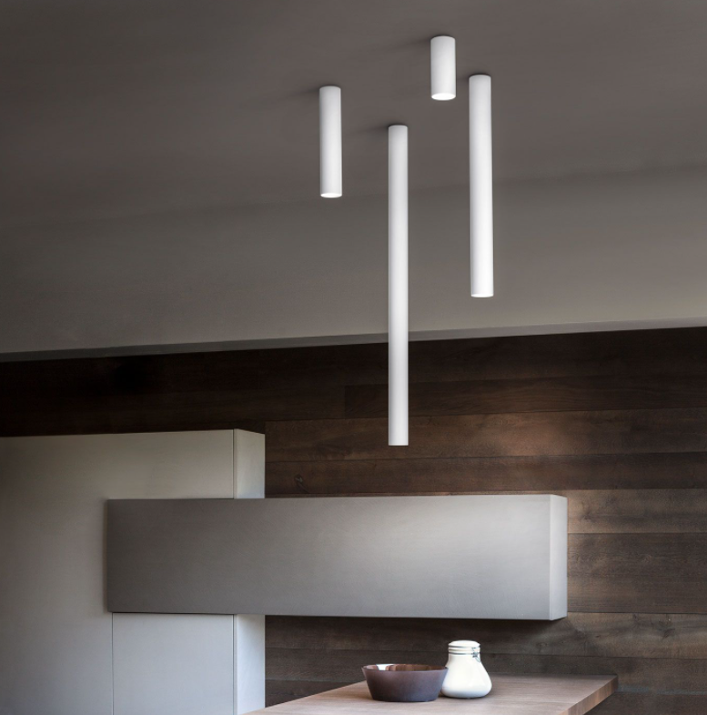 A-Tube Large Ceiling Light Fixture - Modern LED Flush Mount Lighting for Living Room, Bedroom, Kitchen & Hallway