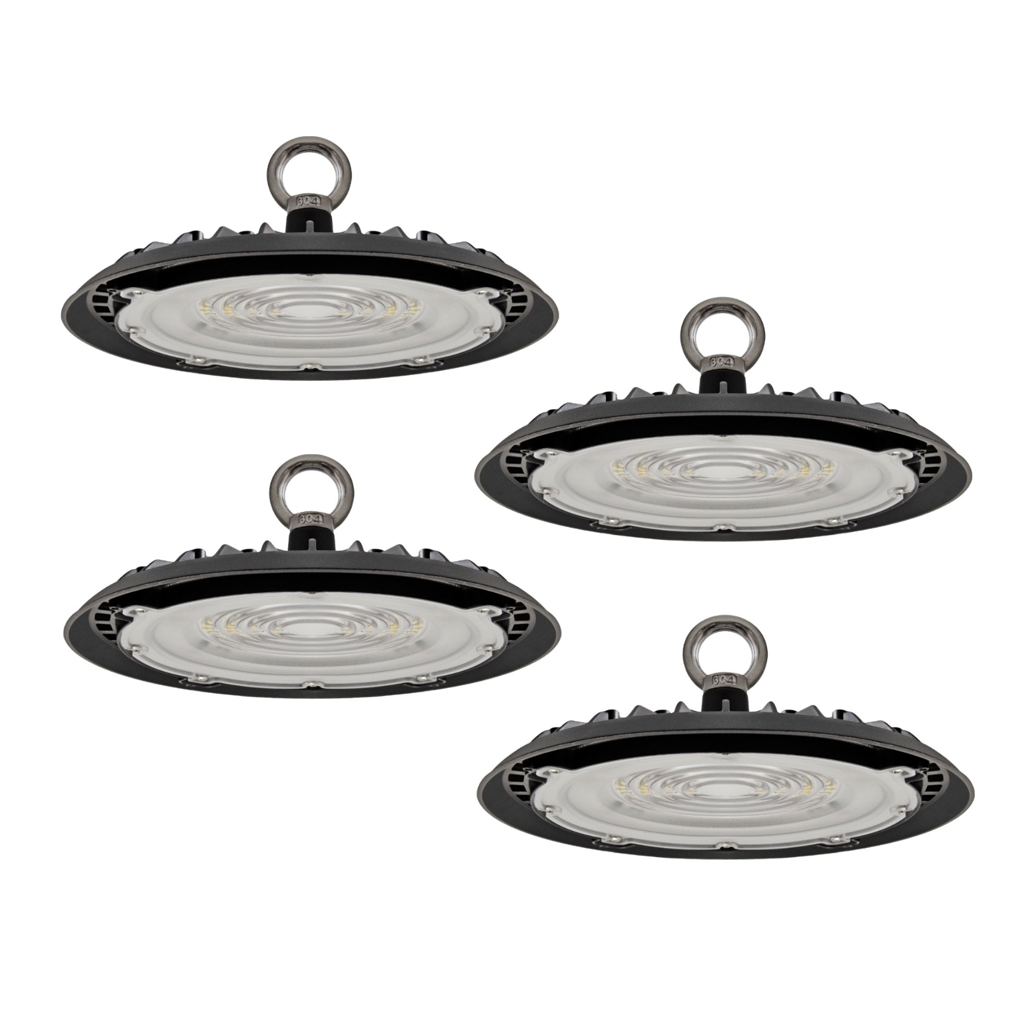 80W LED High Bay Light 4 Pack - 8,800 Lumens Slim UFO Fixture with Hook Mount, UL Listed - Perfect for Warehouses, Garages & Industrial Spaces