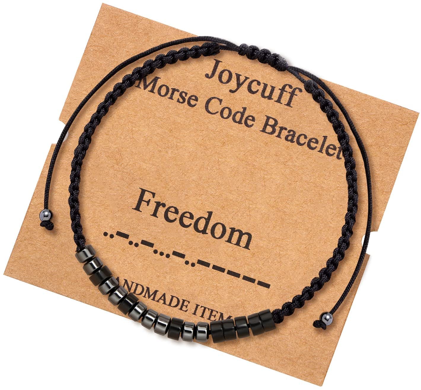 JoycuFF Morse Code Bracelet for Women - Inspirational Secret Message Jewelry, Funny Gift for Girls, Christmas & Birthday Present - Perfect for Everyday Wear, Date Nights & Special Occasions