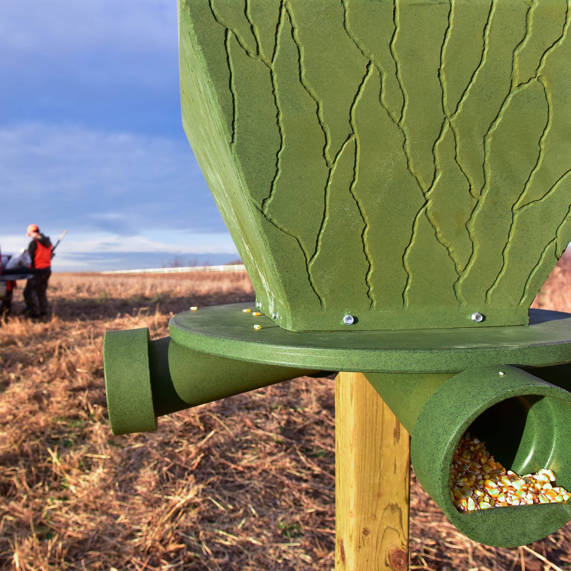 Gravity Fed Deer Feeder - Automatic Game Hunting Feeder with Timer - Durable Outdoor Wildlife Feeder for Deer, Elk & Wild Game - Perfect for Hunting, Wildlife Observation & Backyard Feeding