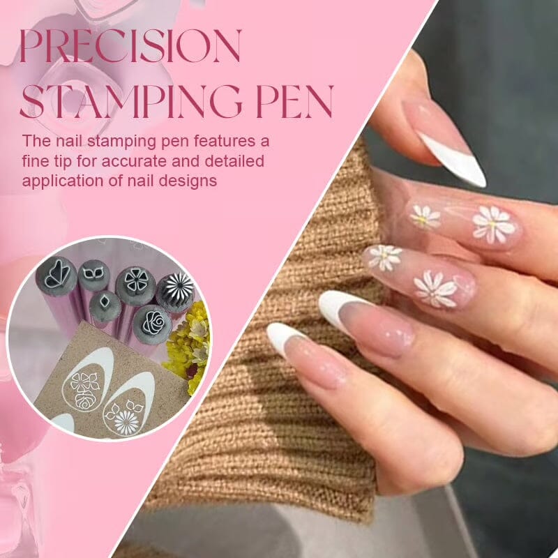 Professional Nail Art Pattern Design Metal Tool Kit - Stamping Plates, Scraper & Stamper for DIY Nail Art Designs - Perfect for Salon, Home Manicure & Nail Art Enthusiasts