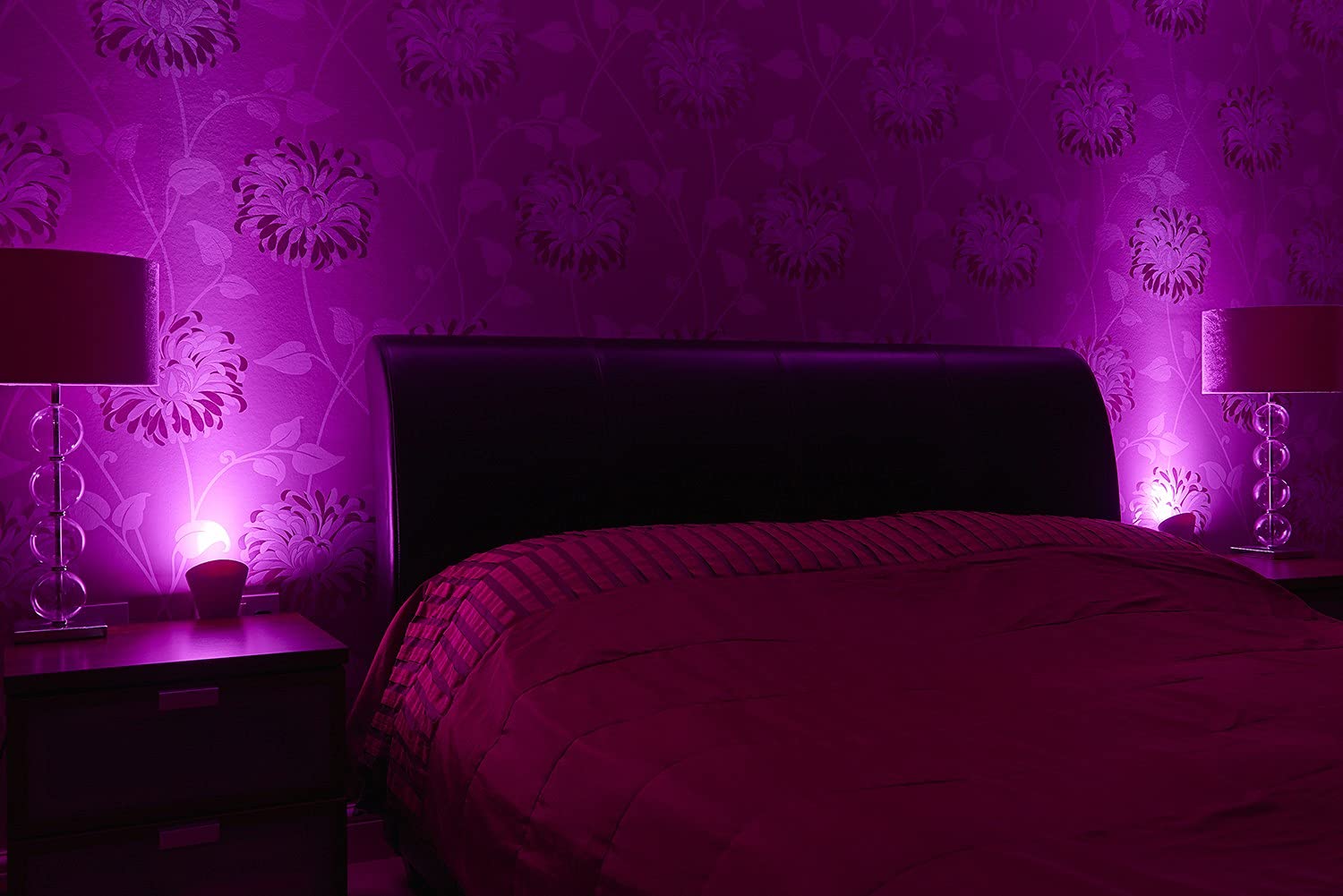 Auraglow Smart GU10 LED Spotlight Uplighter Wall Wash Light - Color Changing Bulb with 4-Zone Remote Control (2 Pack) - Perfect for Home Theater, Accent Lighting & Mood Setting