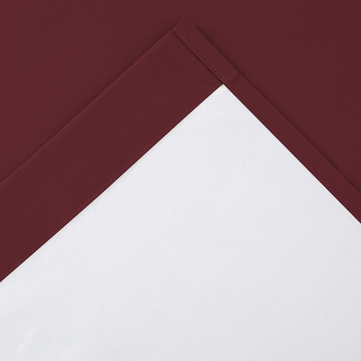 Rooney 2-Panel Blackout Curtains 100% Room Darkening - Thermal Insulated Solid Grommet Top Drapes for Bedroom & Living Room (Burgundy, 52x45 Inches) - Perfect for Night Shift Workers & Light Sleepers