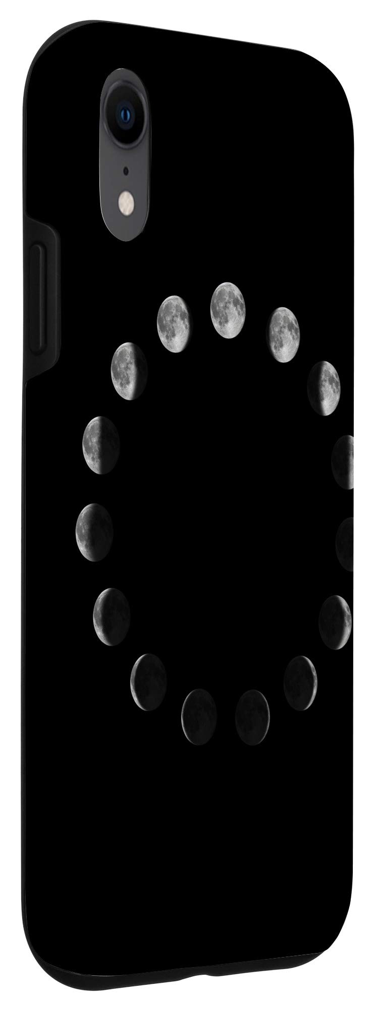 iPhone XR Case - Eclipse & Moon Phases Photography Design - Space Sky Black Protective Cover for Night Photography & Astronomy Enthusiasts