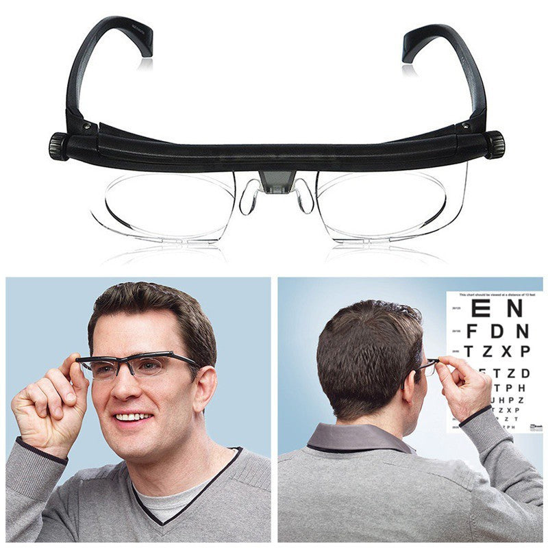 Dial Vision Adjustable Reading Glasses for Men & Women - Comfortable Lightweight Frame with Flexible Nose Pads - Perfect for Reading, Computer Work & Daily Use
