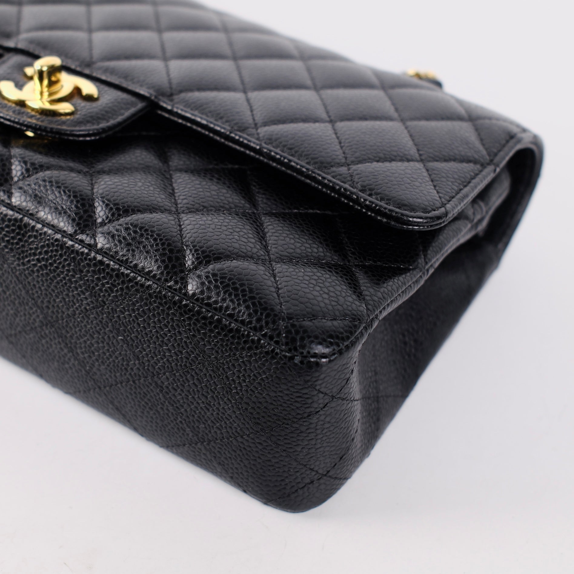 Authentic Chanel Medium M/L Black Caviar Classic Flap Bag 23 Series - Luxury Handbag for Women, Perfect for Parties, Work & Everyday Elegance