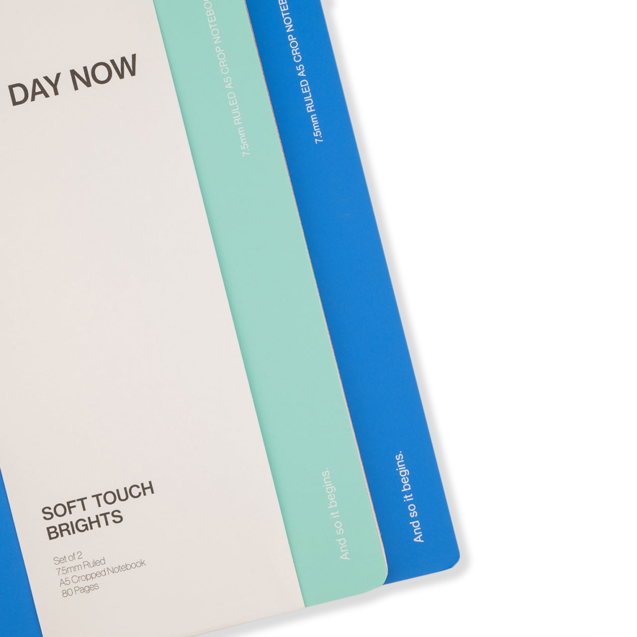 Soft Touch Notebook Set of 2 - Ruled A5 Cropped Journal for Writing, Note Taking & Sketching - Perfect for School, Office & Travel