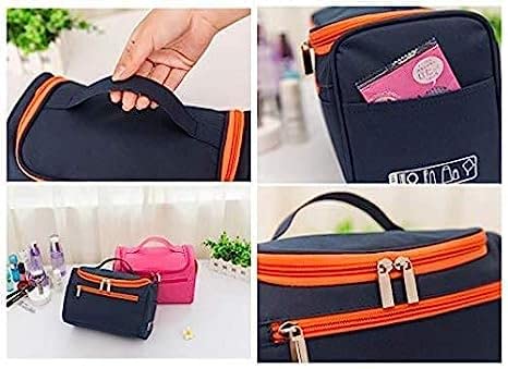 Florisca Large Travel Makeup Bag with Hook - Waterproof Cosmetic Organizer Pouch for Women, Portable Grooming Kit for Toiletries & Beauty Essentials - Perfect for Vacation, Gym, Business Trips & Daily Use
