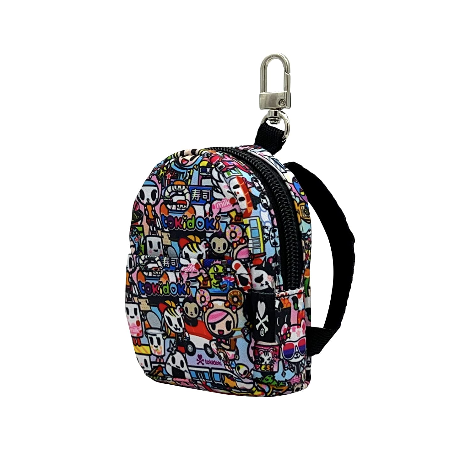 Tokidoki Kawaii Micro Backpack Keychain - Cute Mini Backpack Purse for Girls, Black Small Size | Perfect for School, Travel & Cosplay Accessories