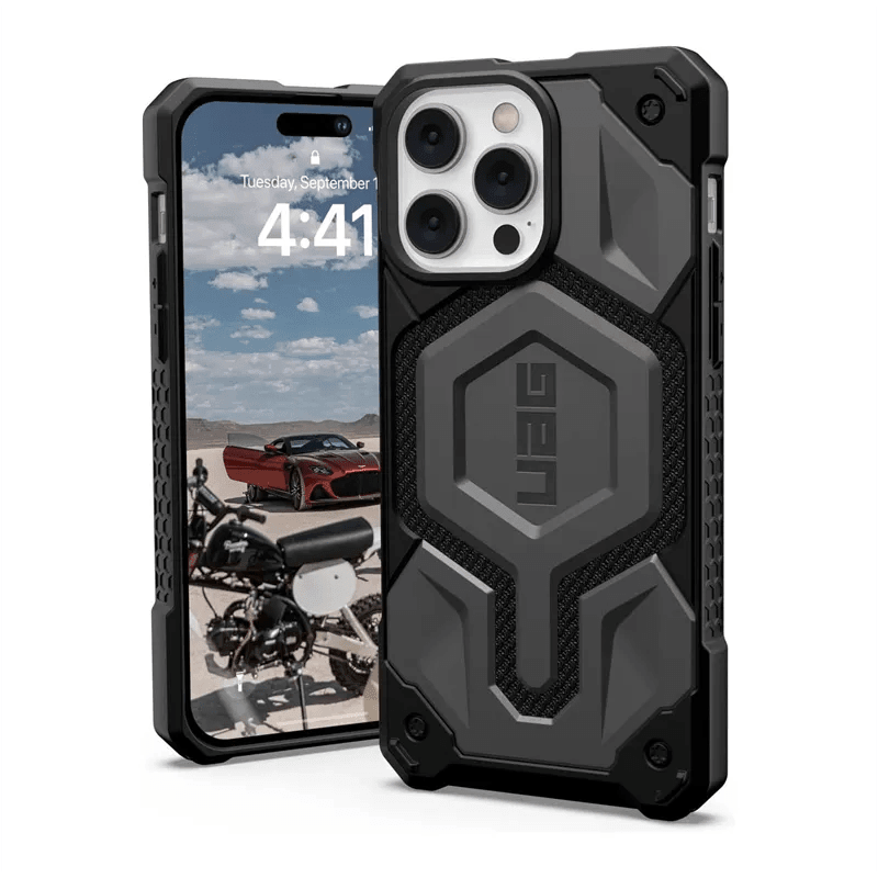 UAG Monarch Pro Kevlar iPhone 15 Pro Case with MagSafe - Rugged Protective Cover for Outdoor, Work & Daily Use