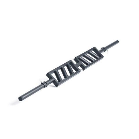 XM Fitness Black Steel Swiss Bar Angled - Premium Multi-Grip Weightlifting Bar for Strength Training & CrossFit Workouts - Perfect for Home Gym, Powerlifting, and Functional Fitness