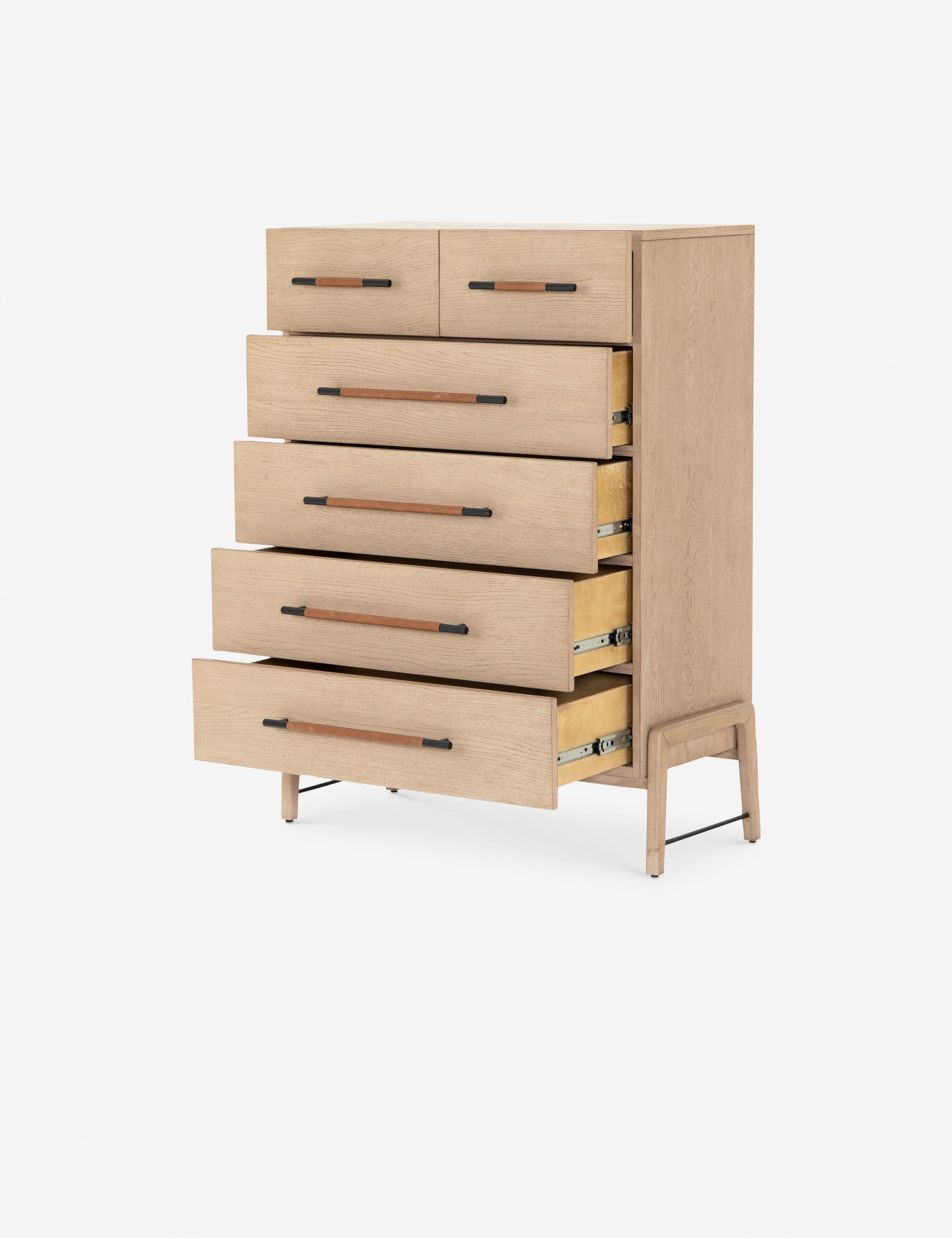 Avalon Tall 6-Drawer Dresser - Modern Wooden Chest of Drawers for Bedroom Storage & Organization - Perfect for Master Bedroom, Guest Room or Nursery