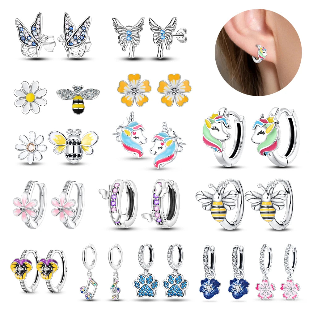 Cute Bee Earrings for Girls - Gold Plated Dainty Honeycomb Jewelry Gift for Women & Teens - Perfect for Everyday Wear, Parties & Gifts