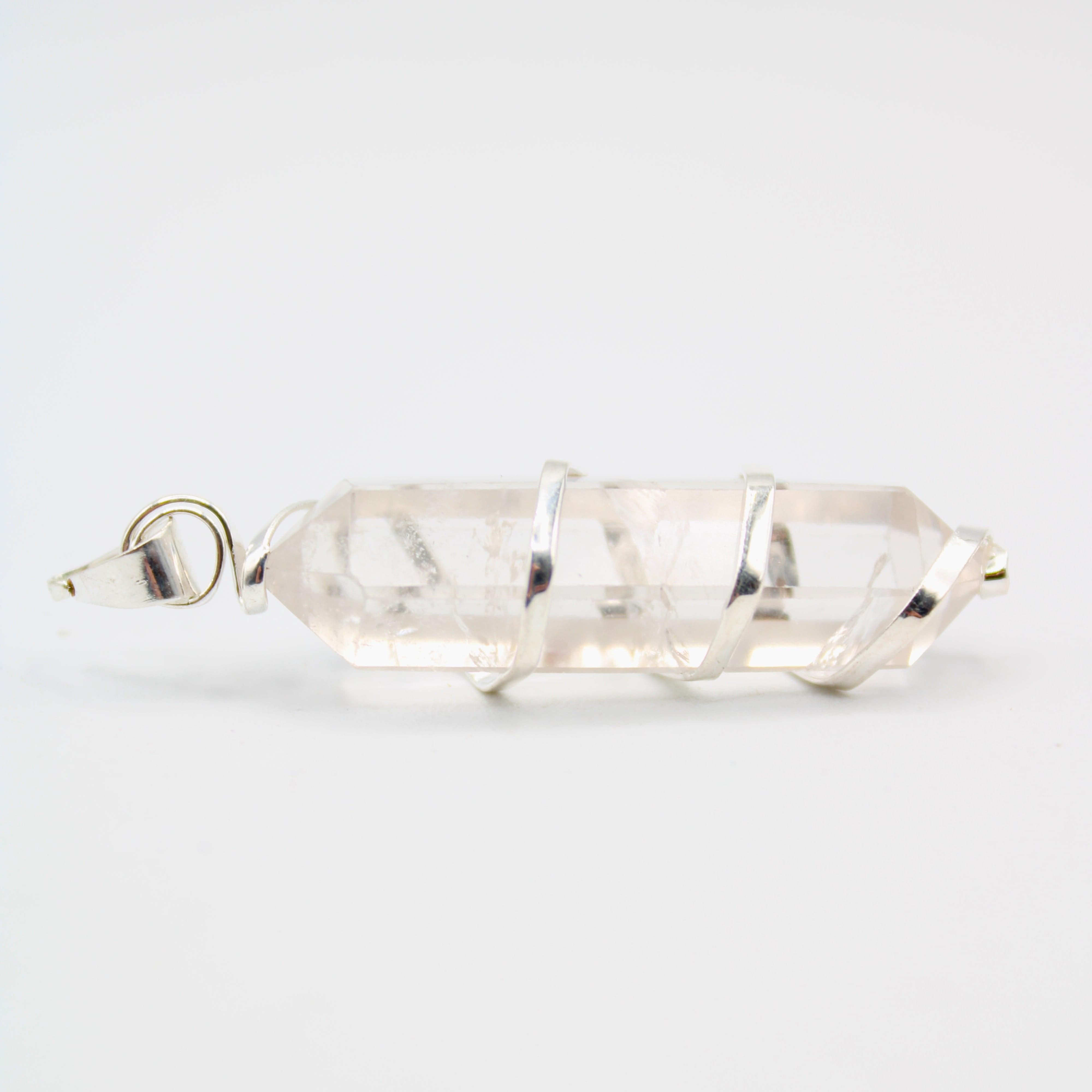Double Terminated Quartz Point Pendant - Natural Healing Crystal Necklace for Chakra Balancing & Energy Cleansing | Perfect for Meditation, Yoga & Spiritual Protection