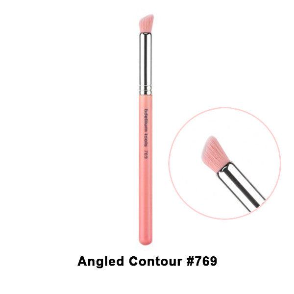 Bdellium Tools Pink Bambu Eye Makeup Brushes - Professional Vegan Makeup Brush Set for Eyeshadow, Blending & Eyeliner - Perfect for Travel & Everyday Makeup