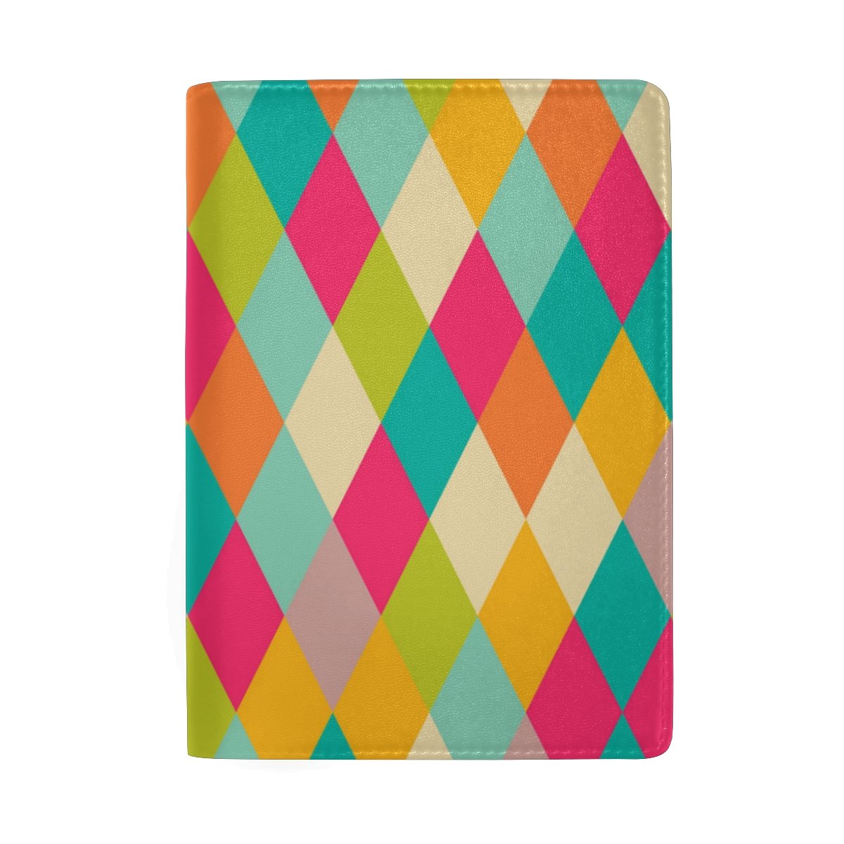 ALAZA Vintage Rainbow Plaid Leather Passport Holder - Waterproof Travel Wallet for Women & Men - Perfect for Airplane Trips, International Travel & Daily Commute