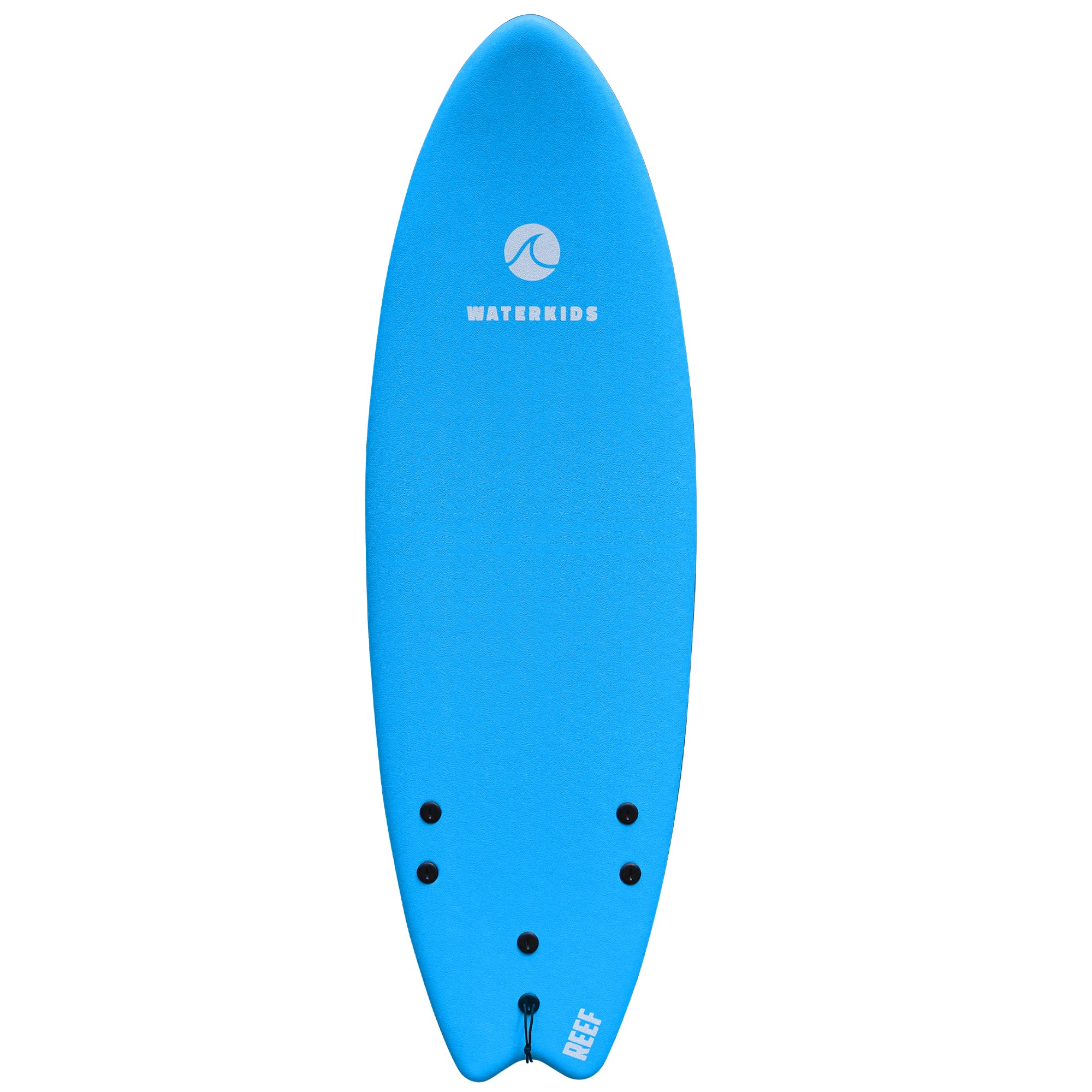 5'6 Reef Kids Surfboard with Leash - Soft Top Foam Core Beginner Surfboard for Children | Classic Fish Shape Design for Easy Wave Catching & Learning | Perfect for Beach Vacations, Surf Lessons & Summer Fun