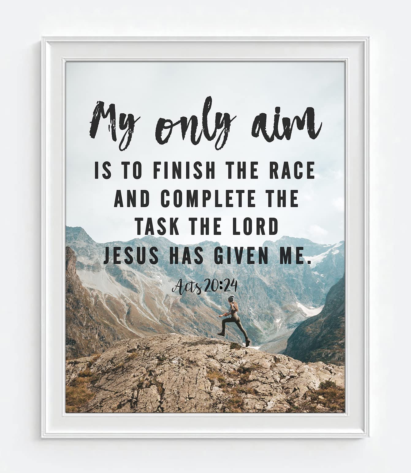 Acts 20:24 Bible Verse Wall Art - Christian Home Decor Gift