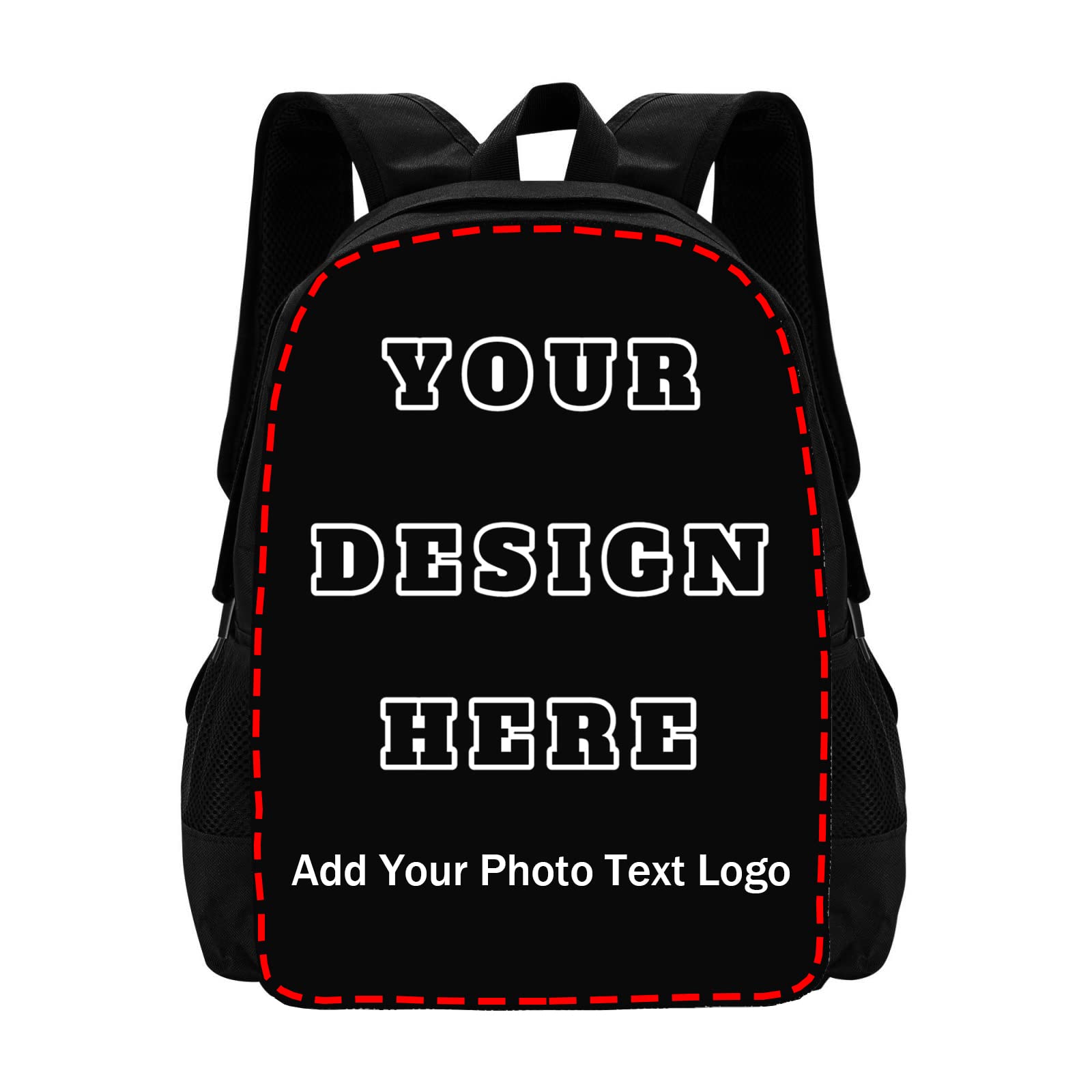**Custom Personalized Backpack for Boys & Girls - Text & Image Print Laptop Backpack for Men & Women - 17 Inch Casual Travel Backpack for School, Work & Outdoor Adventures**