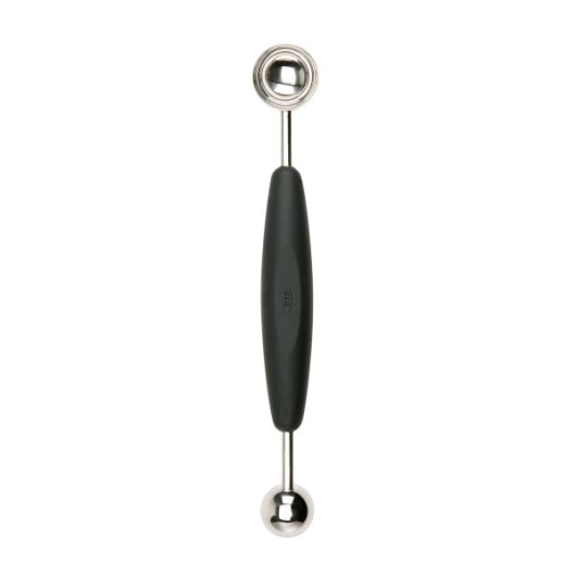 Premium Stainless Steel OXO Melon Baller - Professional Fruit Scooper for Perfect Melon Balls, Ice Cream, and Cocktail Garnishes - Ideal for Kitchen, Party, and Bartending Use