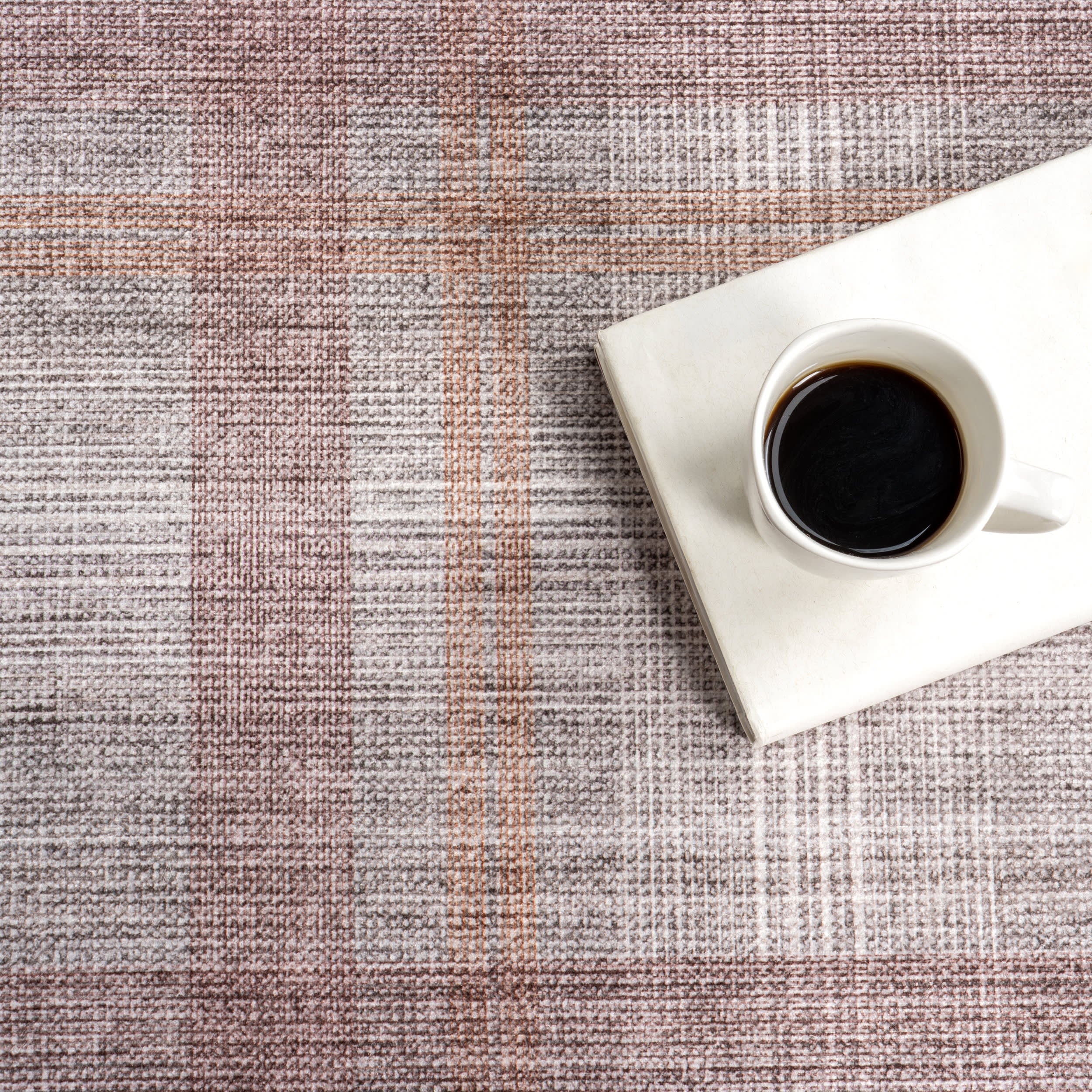 Arietty Plaid Spill Proof Washable Rug - Non-Slip, Stain Resistant, Machine Washable Area Rug for Living Room, Bedroom & Kitchen - Grey Home Decor