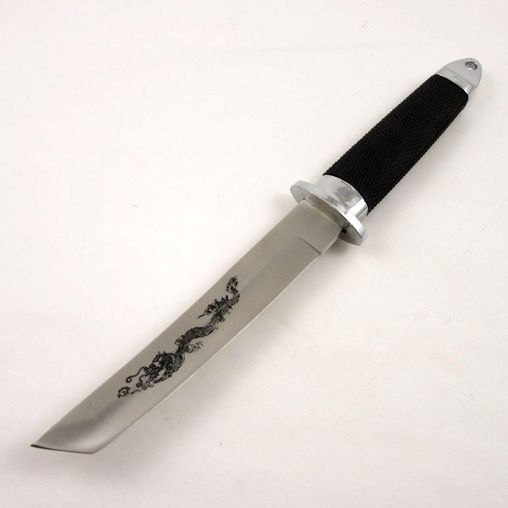 Szco Supplies Black Dragon Tanto Knife - Tactical Survival Blade for Outdoor Camping, Hunting & Self Defense