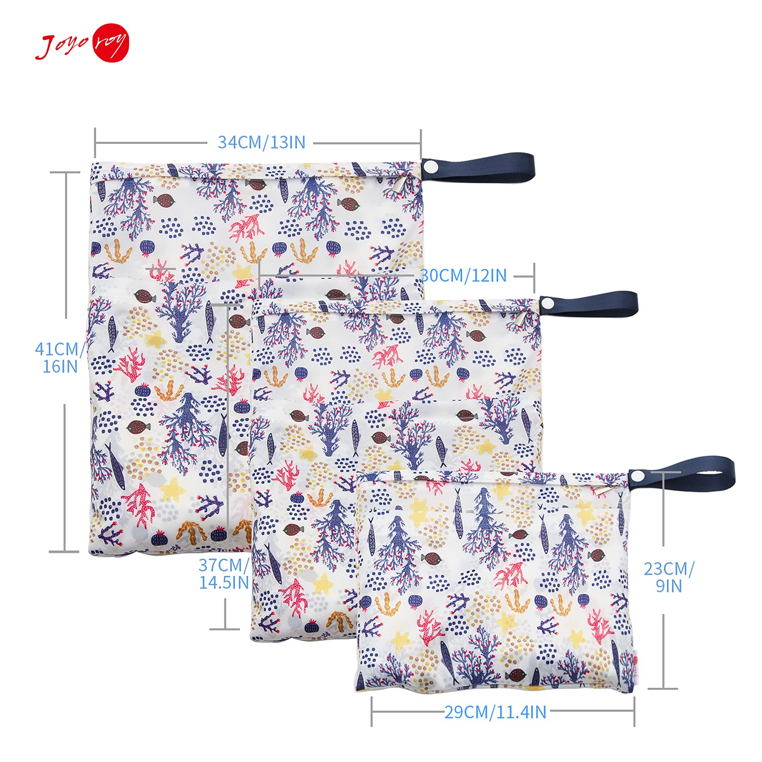 **Joyo Roy Waterproof Baby Wet Dry Bags - Reusable Diaper Bag for Swim, Beach & Travel - Ideal for Diapers, Clothes & Toiletries**