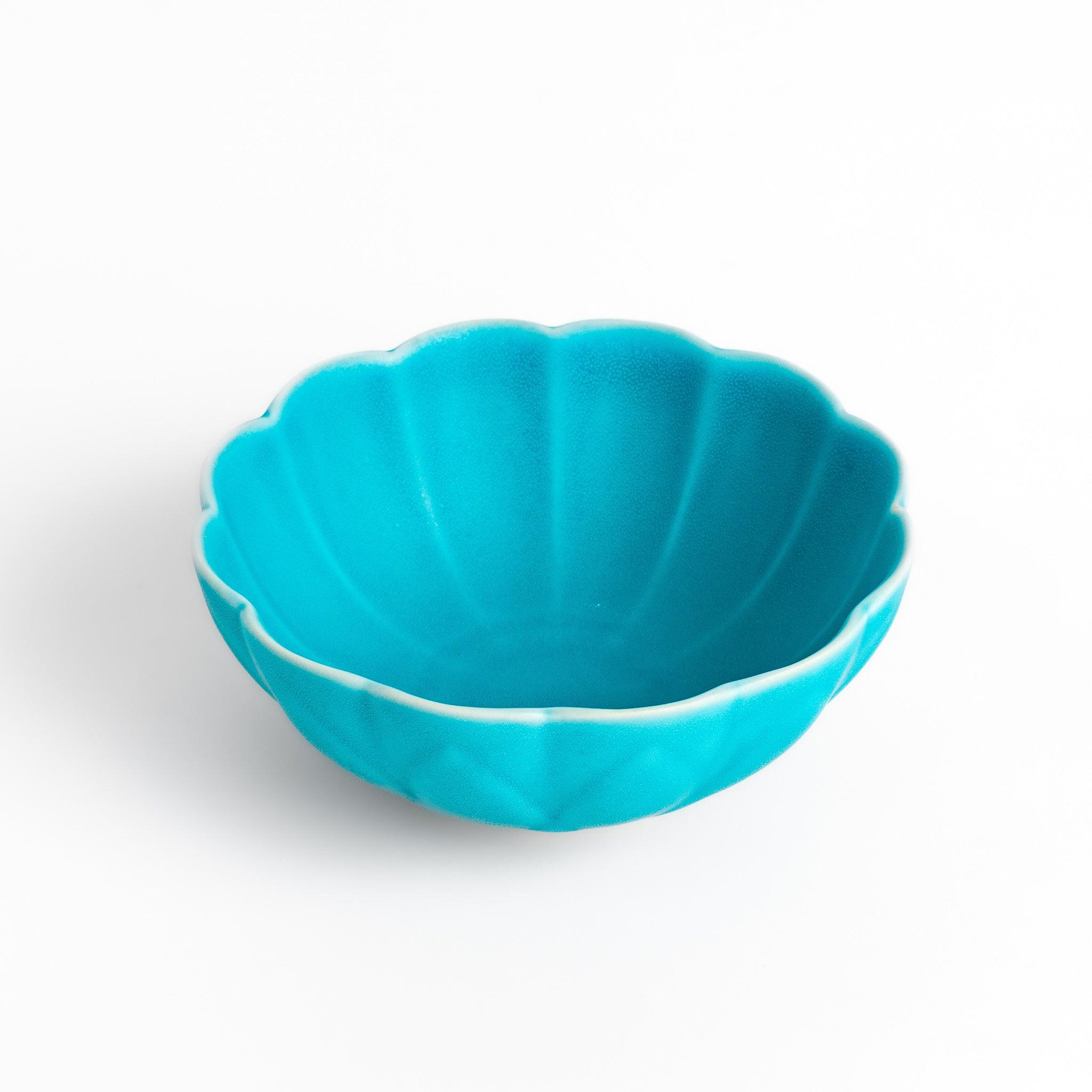 Handmade Turkish Blue Lotus Ceramic Dessert Bowl - Elegant Serving Dish for Ice Cream, Pudding & Fruit - Perfect for Parties, Home Decor & Gift Giving
