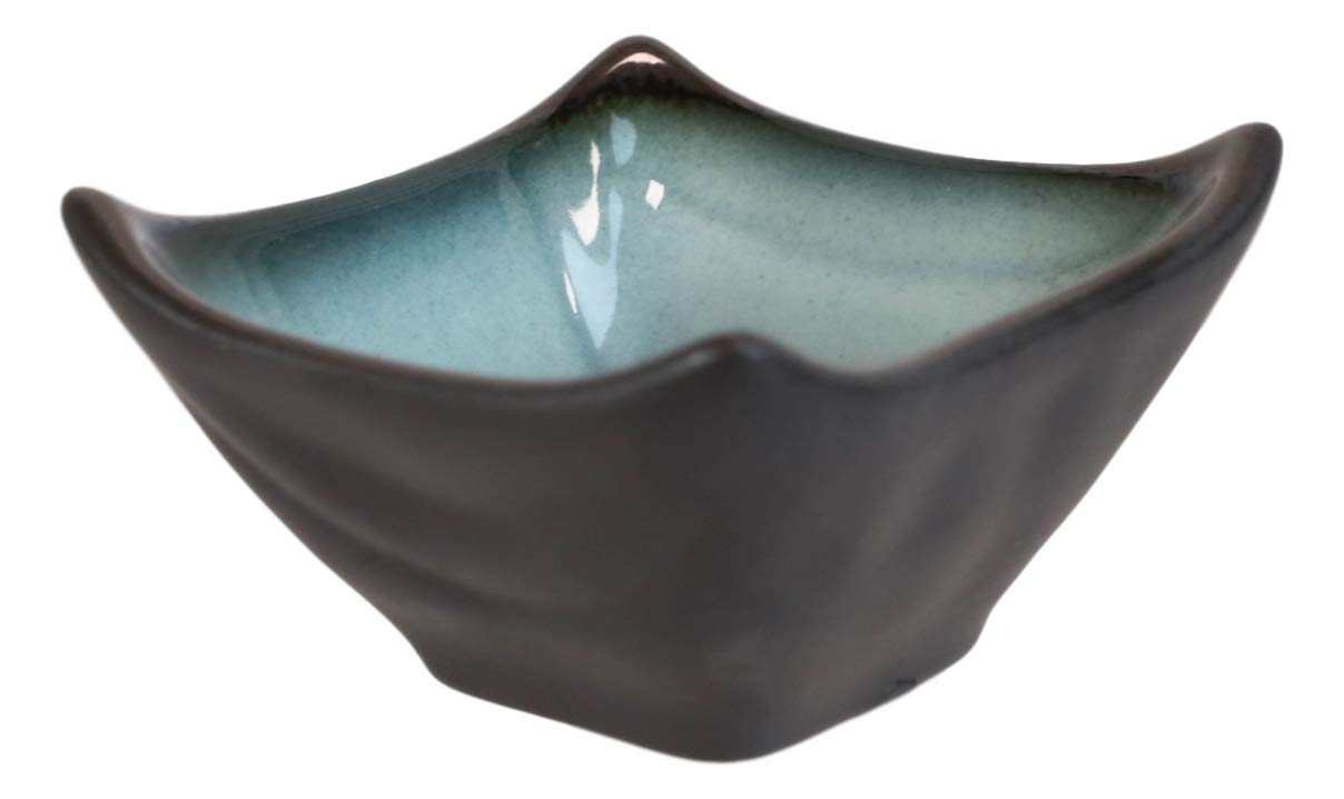 Ebros Aquamarine Porcelain Condiment Dishes - Zen Ocean Gradient for Restaurants & Home Use
